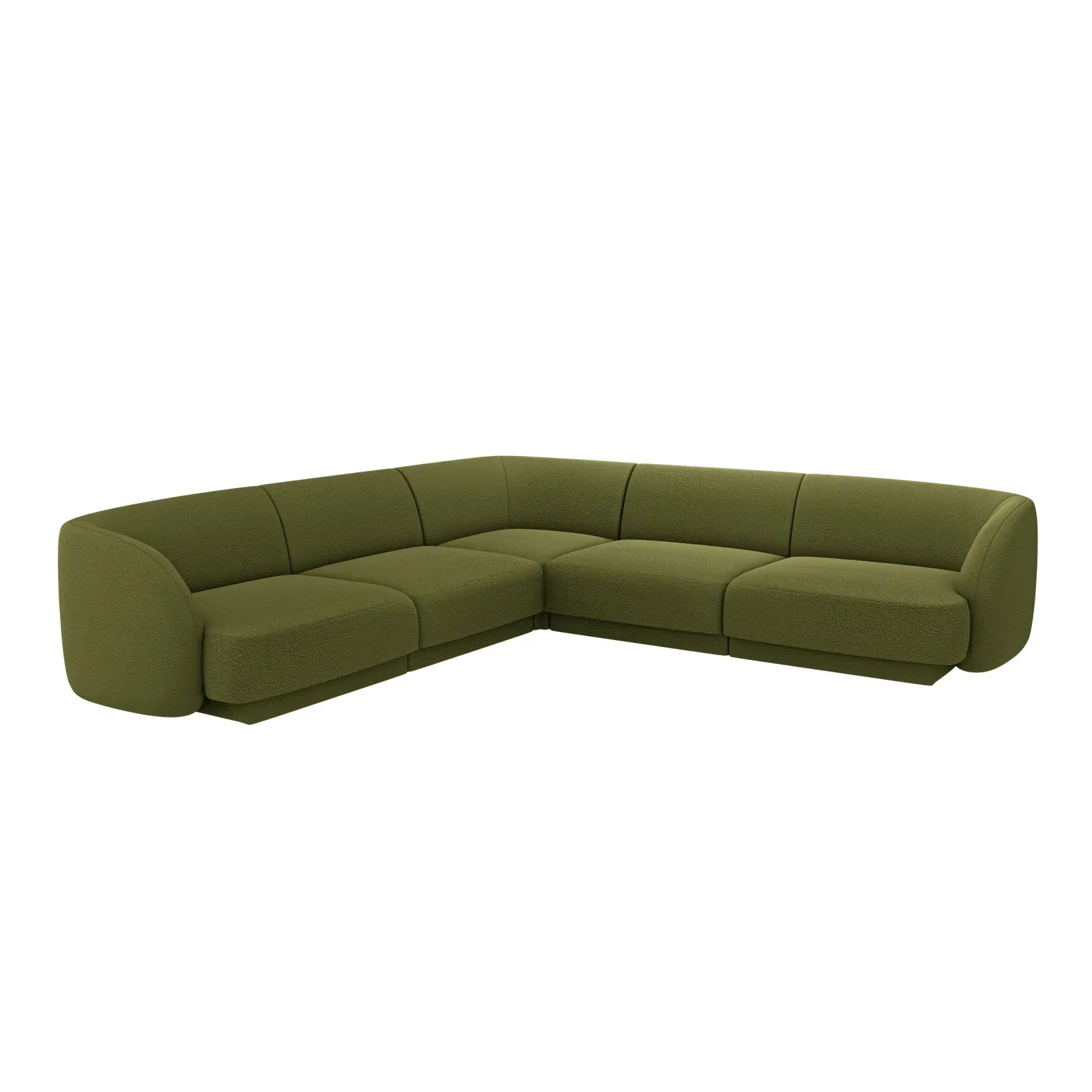Miley 5-Sitzer Ecksofa mit Bezug aus Samt oder Boucle, 255x255 cm - Image 6