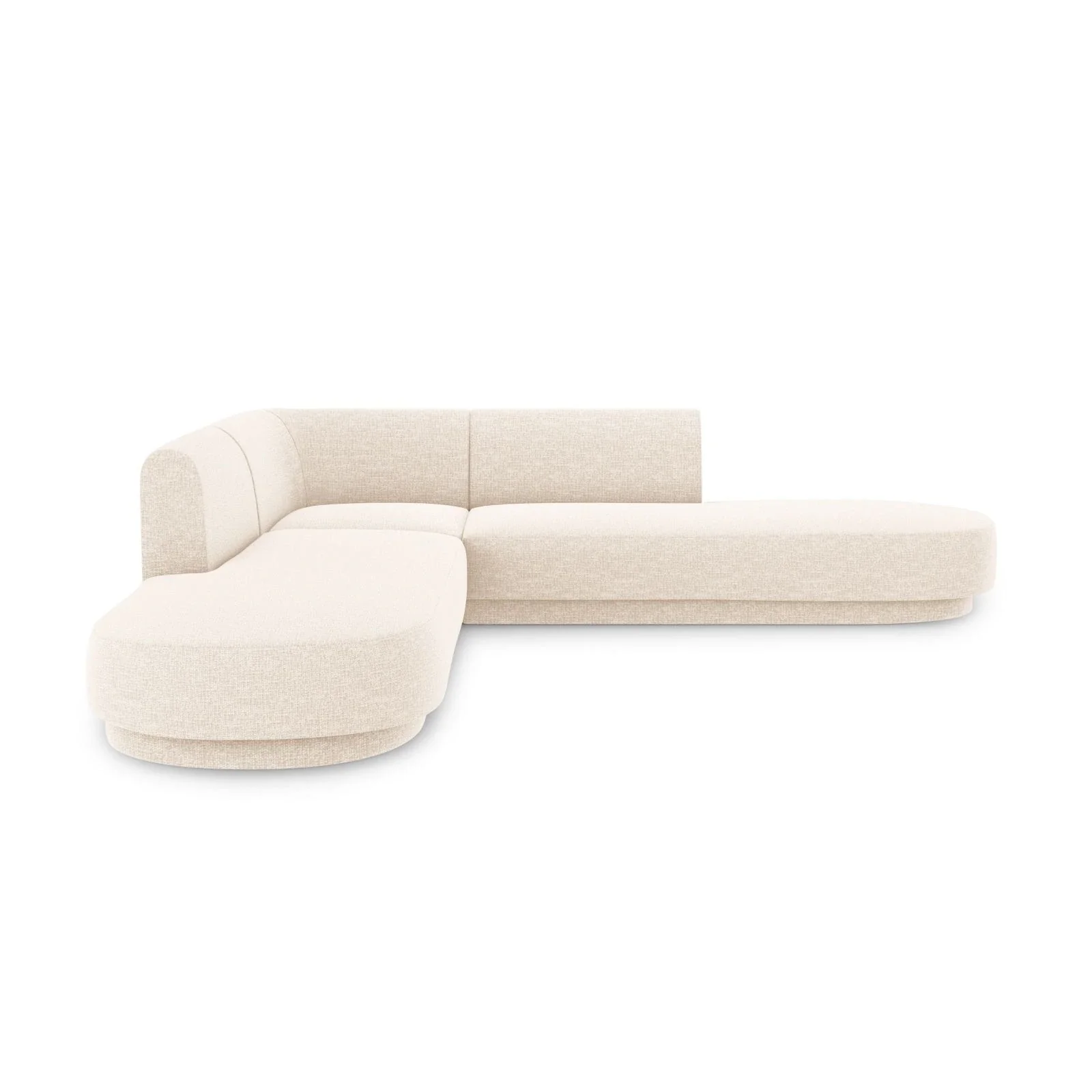 Miley 5-Sitzer Ecksofa, symmetrisch, in Samt, Boucle oder Chenille, 248x248 cm