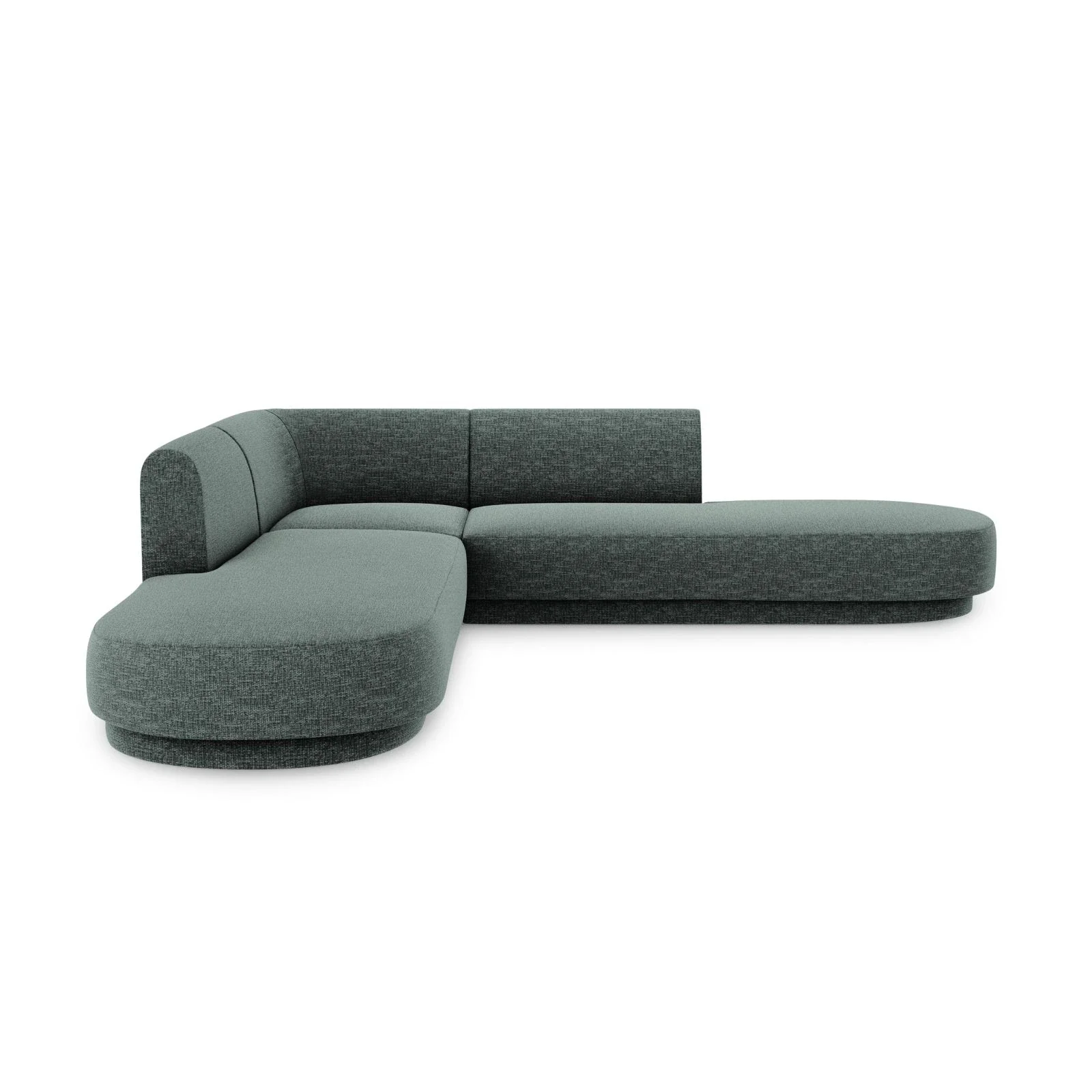Miley 5-Sitzer Ecksofa, symmetrisch, in Samt, Boucle oder Chenille, 248x248 cm - Image 11