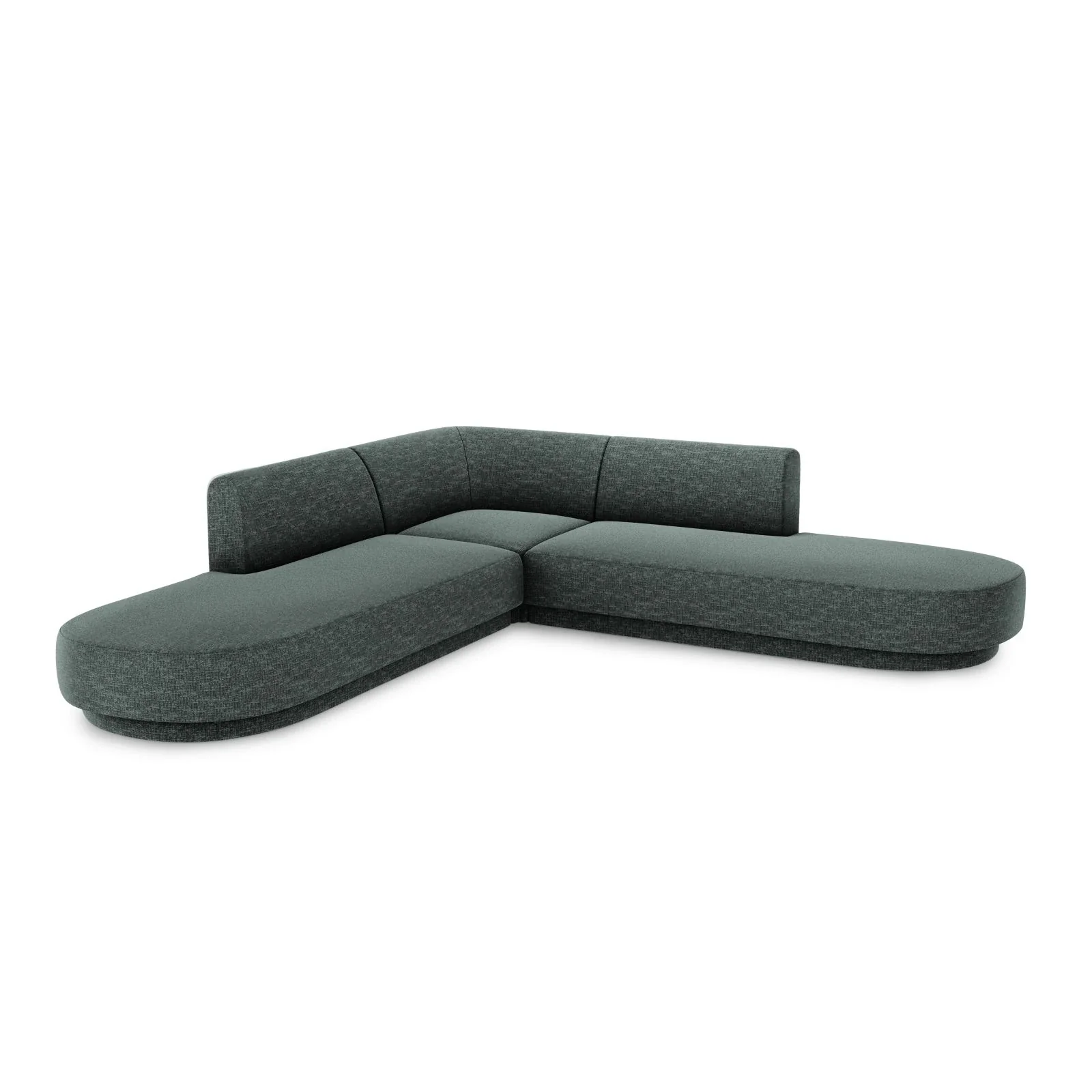Miley 5-Sitzer Ecksofa, symmetrisch, in Samt, Boucle oder Chenille, 248x248 cm - Image 13