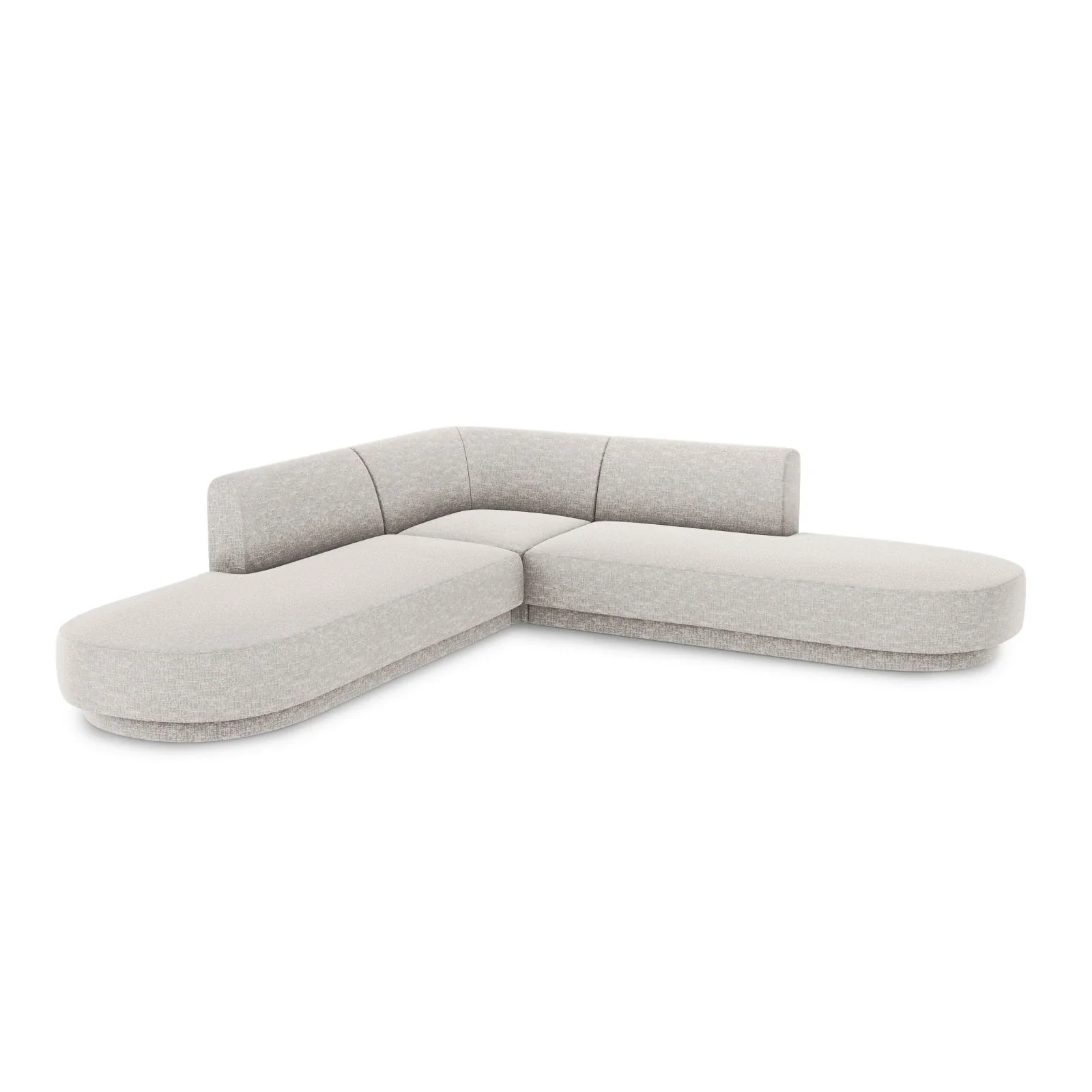 Miley 5-Sitzer Ecksofa, symmetrisch, in Samt, Boucle oder Chenille, 248x248 cm - Image 23