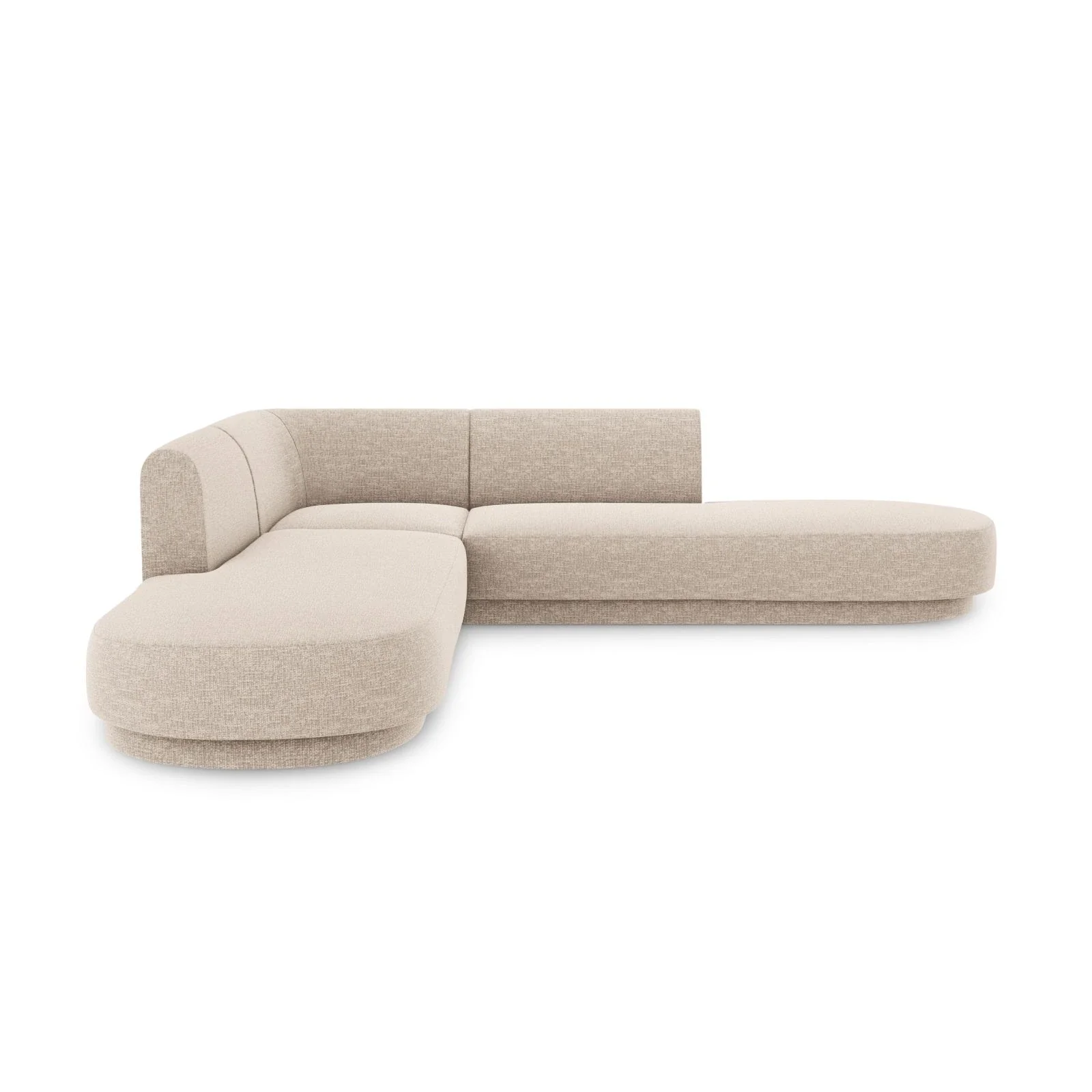 Miley 5-Sitzer Ecksofa, symmetrisch, in Samt, Boucle oder Chenille, 248x248 cm - Image 6
