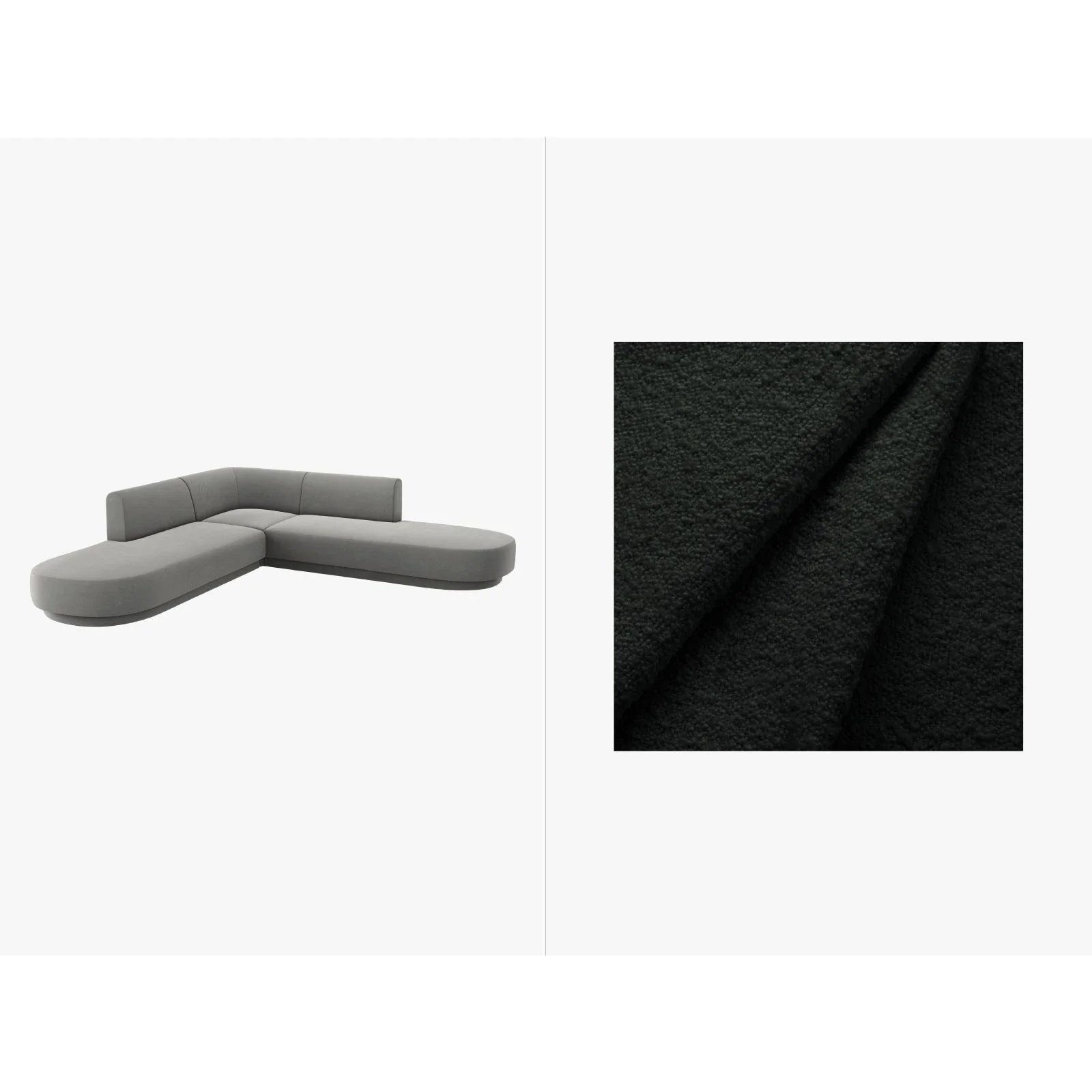 Miley 5-Sitzer Ecksofa, symmetrisch, in Samt, Boucle oder Chenille, 248x248 cm - Image 73
