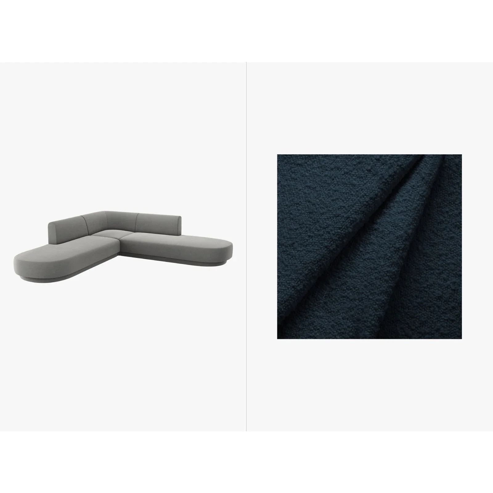Miley 5-Sitzer Ecksofa, symmetrisch, in Samt, Boucle oder Chenille, 248x248 cm - Image 75