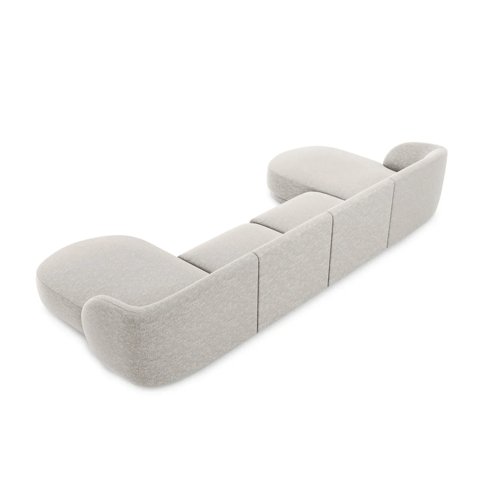 Miley 5-Sitzer Panorama-Sofa mit Bezug aus Chenille, 330x156 cm - Image 23