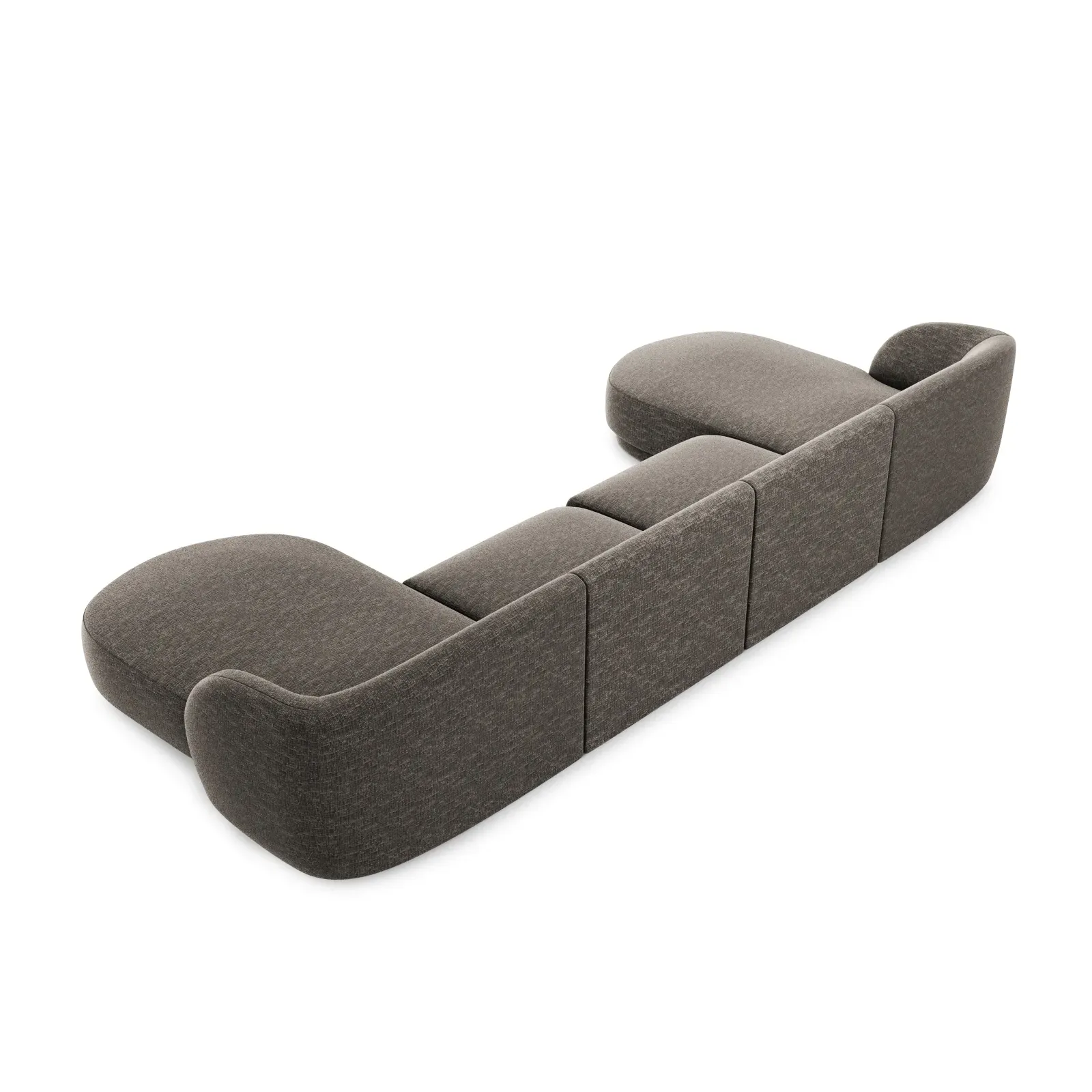 Miley 5-Sitzer Panorama-Sofa mit Bezug aus Chenille, 330x156 cm - Image 28