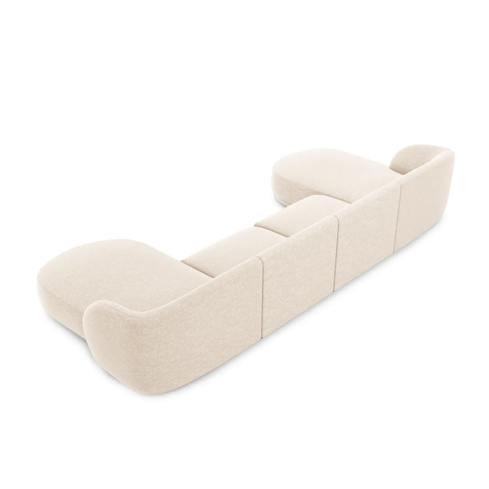 Miley 5-Sitzer Panorama-Sofa mit Bezug aus Chenille, 330x156 cm - Image 3