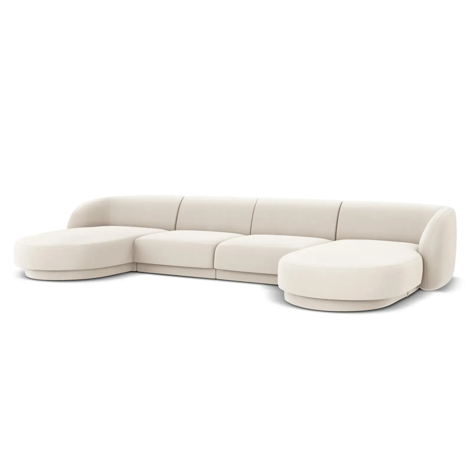 Miley 5-Sitzer Panorama-Sofa mit Bezug aus Samt oder Boucle, 330x156 cm - Image 21