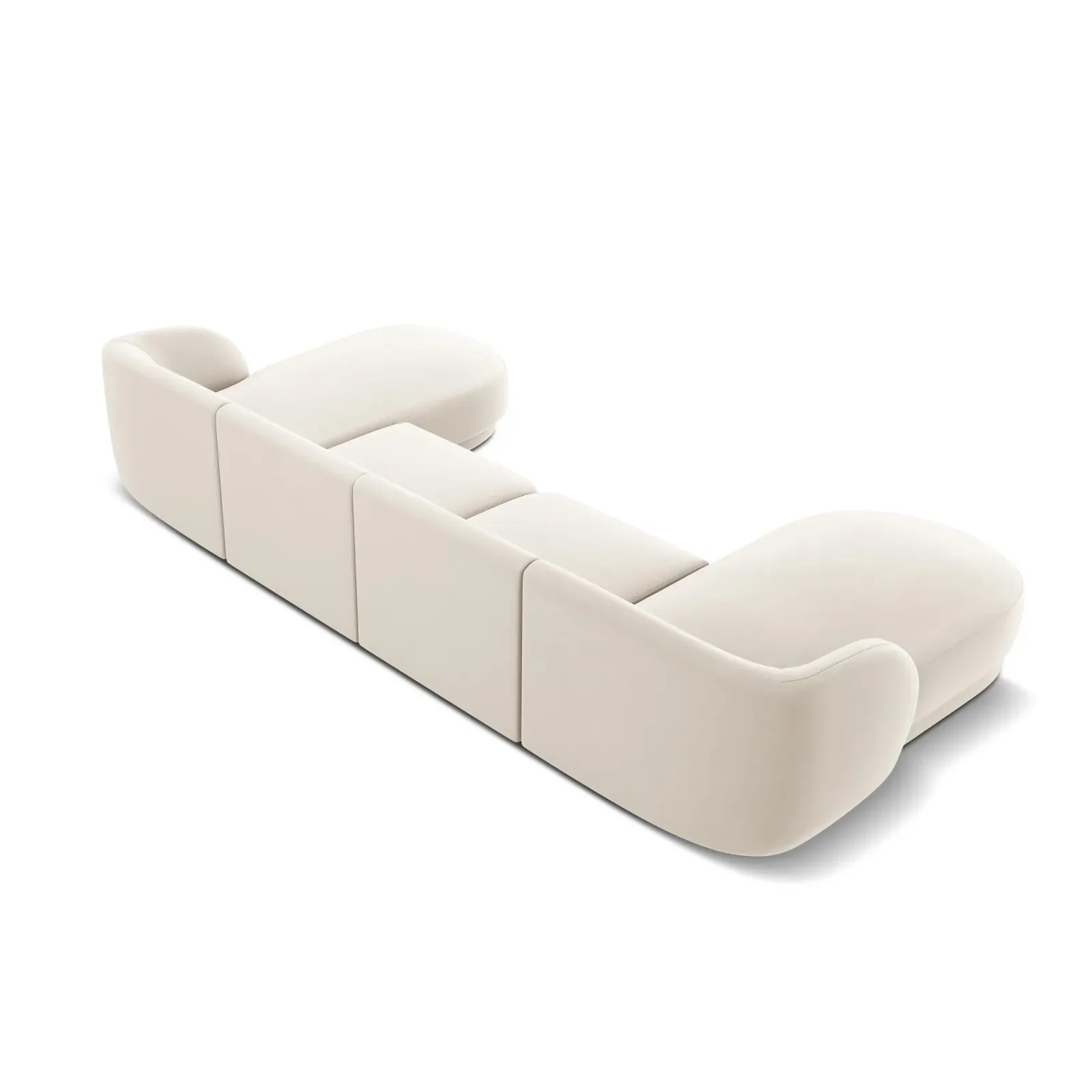 Miley 5-Sitzer Panorama-Sofa mit Bezug aus Samt oder Boucle, 330x156 cm - Image 22