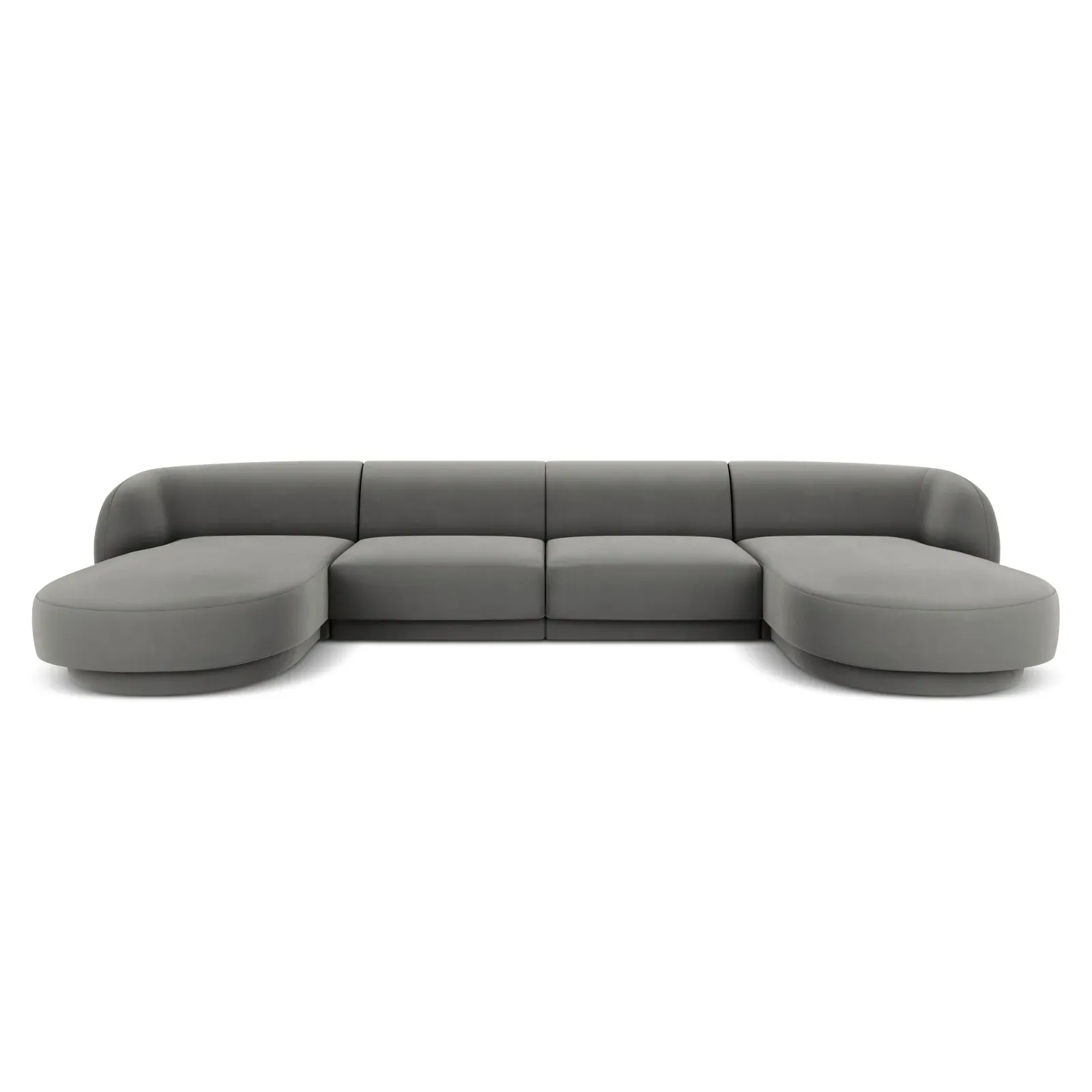 Miley 5-Sitzer Panorama-Sofa mit Bezug aus Samt oder Boucle, 330x156 cm - Image 31