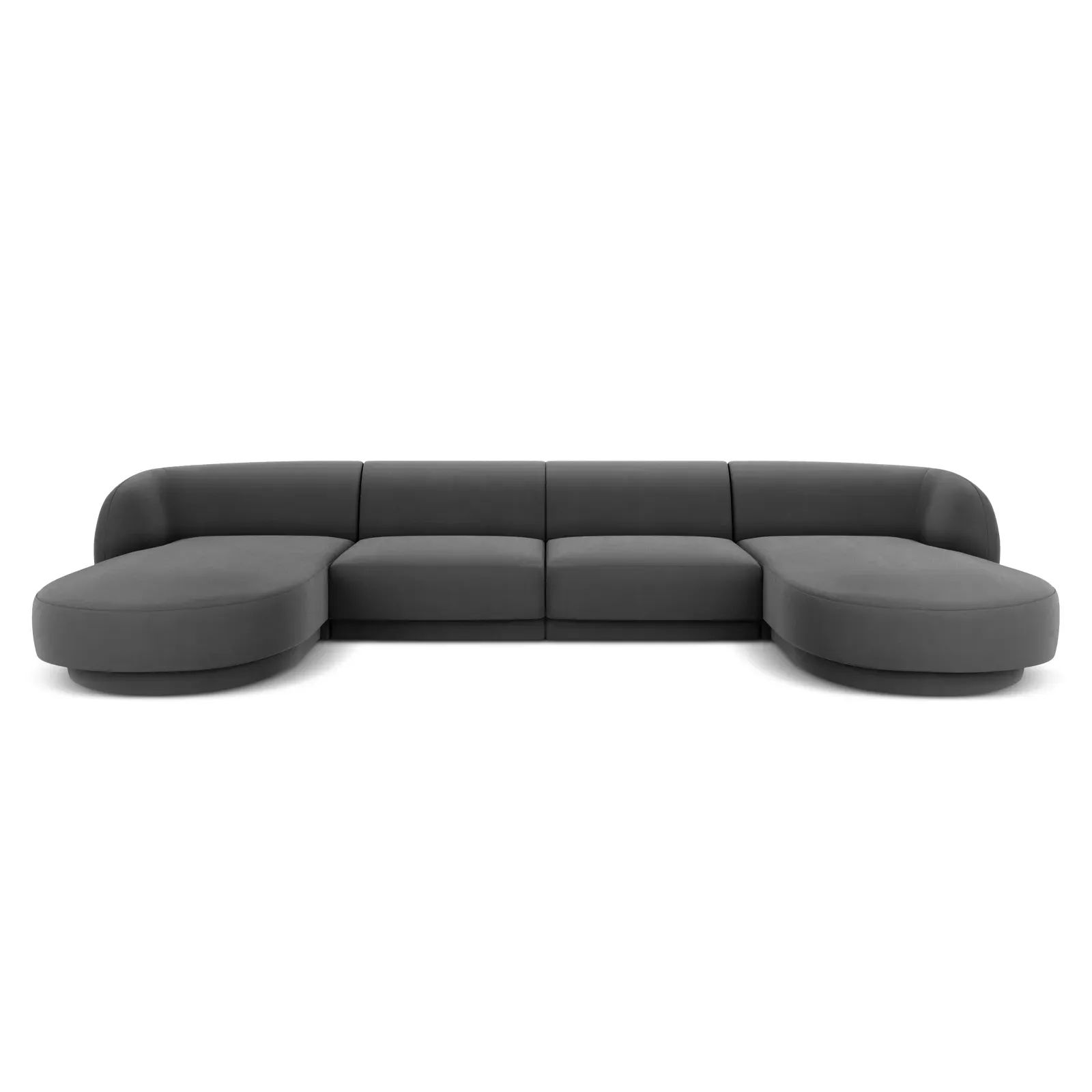 Miley 5-Sitzer Panorama-Sofa mit Bezug aus Samt oder Boucle, 330x156 cm - Image 37