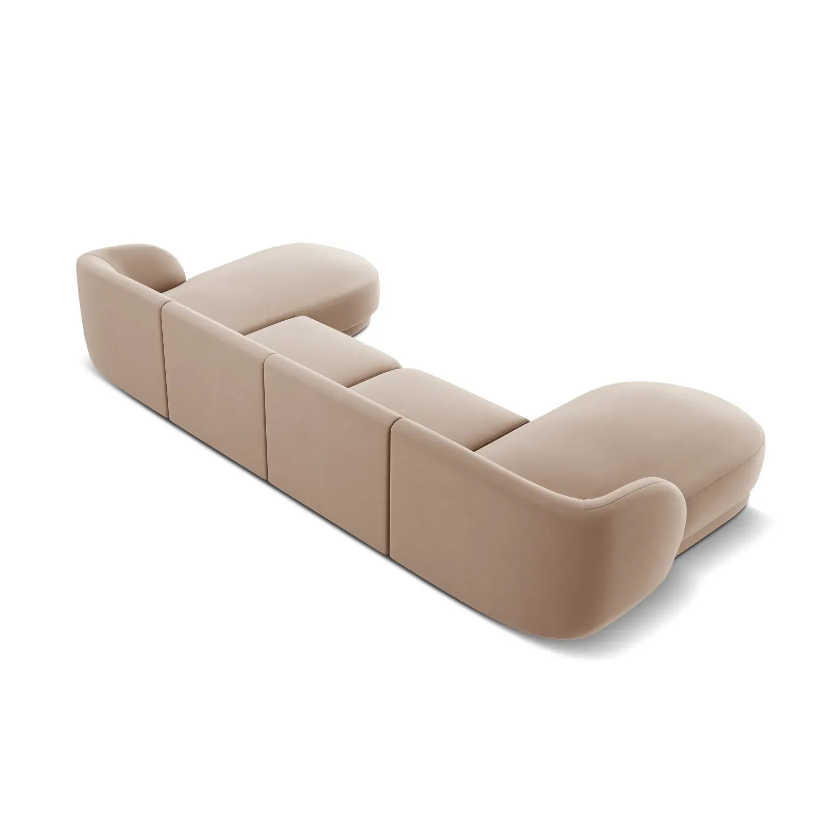 Miley 5-Sitzer Panorama-Sofa mit Bezug aus Samt oder Boucle, 330x156 cm - Image 52