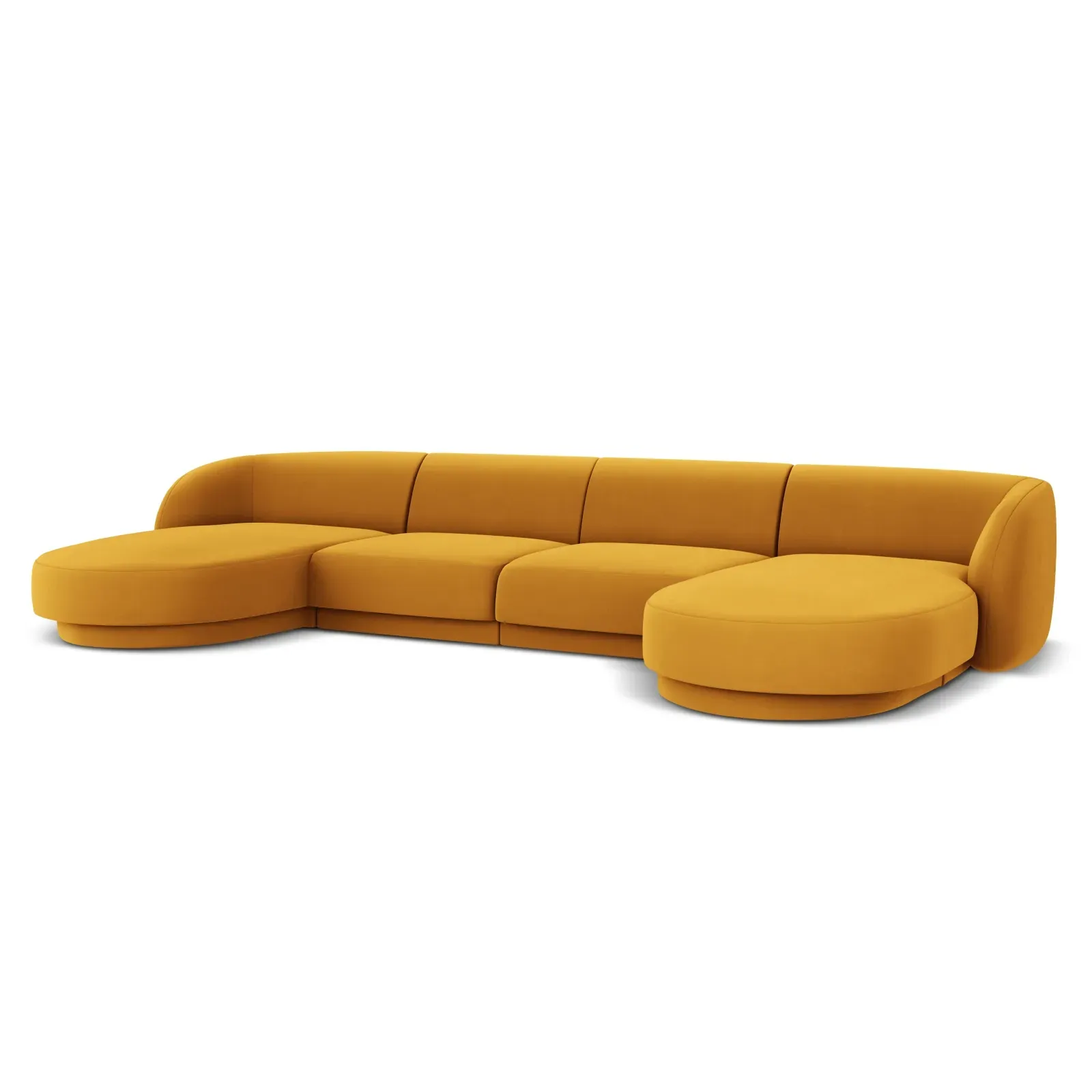 Miley 5-Sitzer Panorama-Sofa mit Bezug aus Samt oder Boucle, 330x156 cm - Image 57