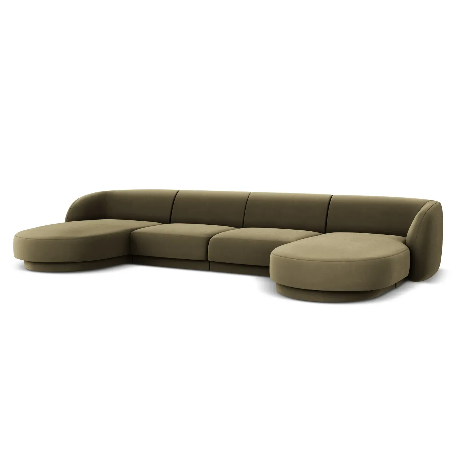 Miley 5-Sitzer Panorama-Sofa mit Bezug aus Samt oder Boucle, 330x156 cm - Image 63