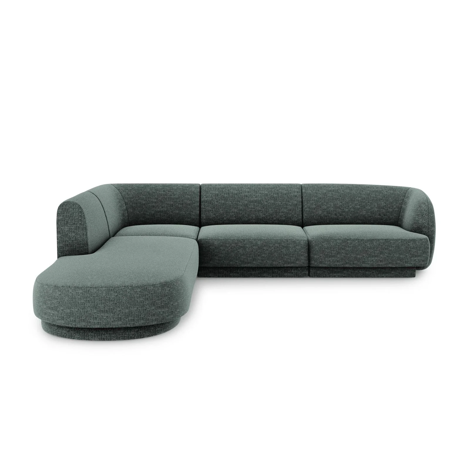 Miley 6-Sitzer Ecksofa, Chaiselongue Links, in Samt, Boucle oder Chenille, 255x248 cm - Image 11