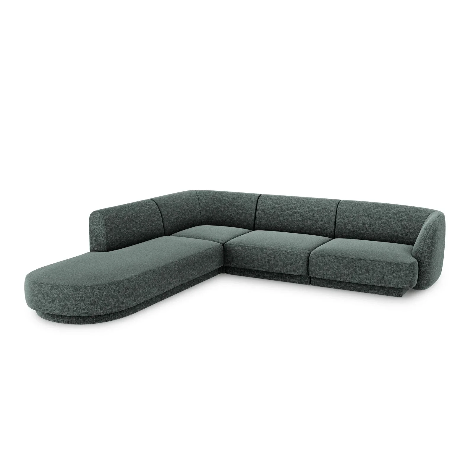 Miley 6-Sitzer Ecksofa, Chaiselongue Links, in Samt, Boucle oder Chenille, 255x248 cm - Image 13