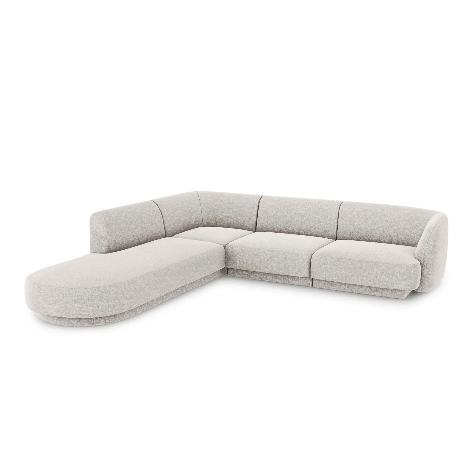 Miley 6-Sitzer Ecksofa, Chaiselongue Links, in Samt, Boucle oder Chenille, 255x248 cm - Image 23