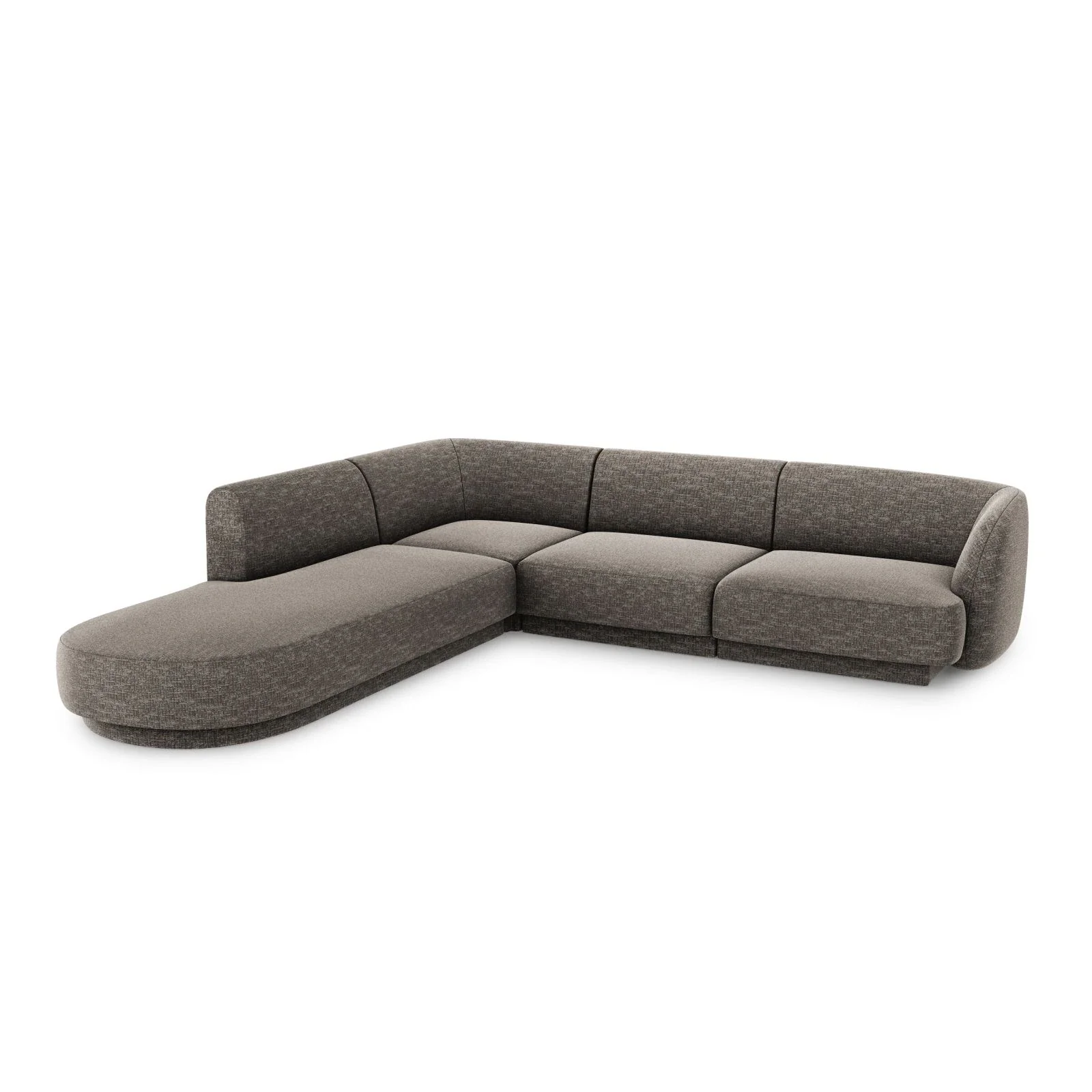 Miley 6-Sitzer Ecksofa, Chaiselongue Links, in Samt, Boucle oder Chenille, 255x248 cm - Image 28