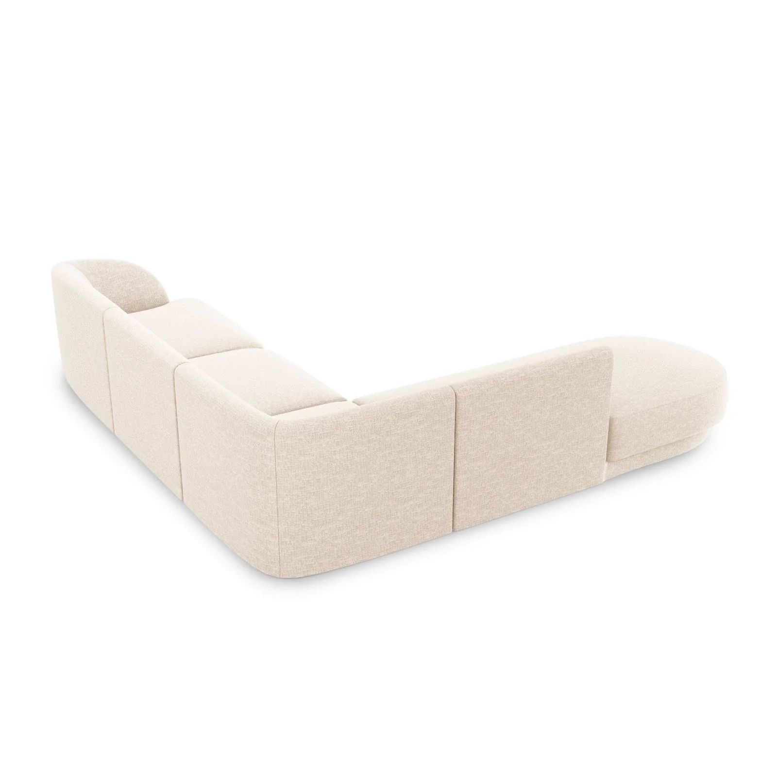 Miley 6-Sitzer Ecksofa, Chaiselongue Links, in Samt, Boucle oder Chenille, 255x248 cm - Image 4