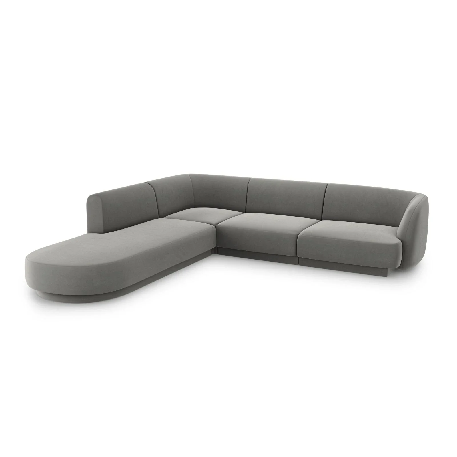 Miley 6-Sitzer Ecksofa, Chaiselongue Links, in Samt, Boucle oder Chenille, 255x248 cm - Image 46