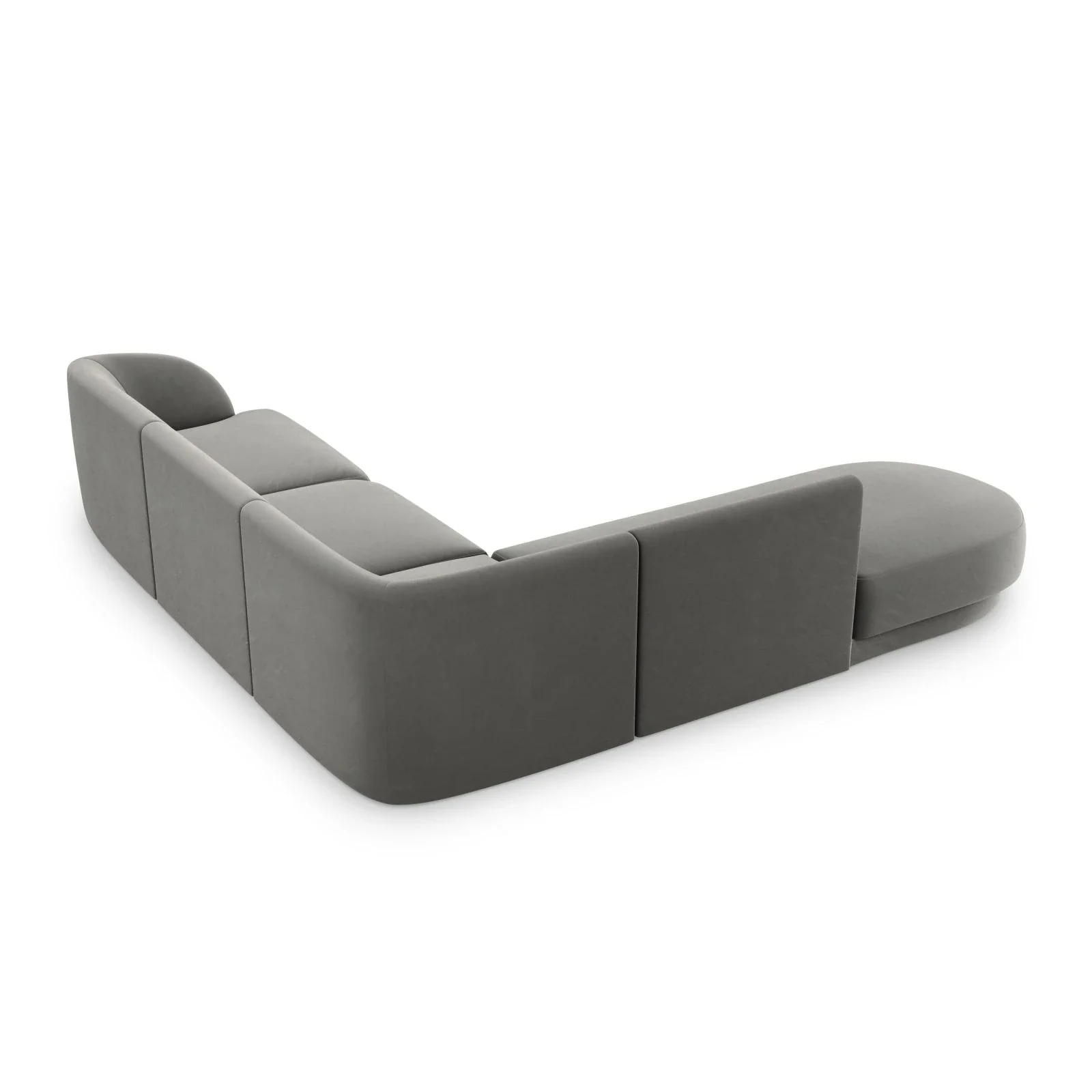 Miley 6-Sitzer Ecksofa, Chaiselongue Links, in Samt, Boucle oder Chenille, 255x248 cm - Image 47