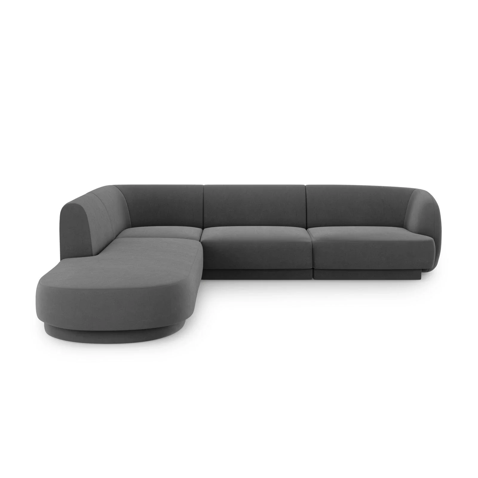 Miley 6-Sitzer Ecksofa, Chaiselongue Links, in Samt, Boucle oder Chenille, 255x248 cm - Image 48