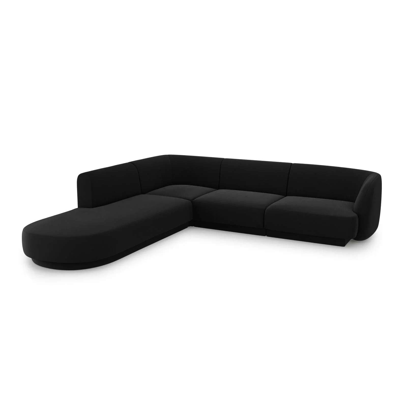 Miley 6-Sitzer Ecksofa, Chaiselongue Links, in Samt, Boucle oder Chenille, 255x248 cm - Image 54