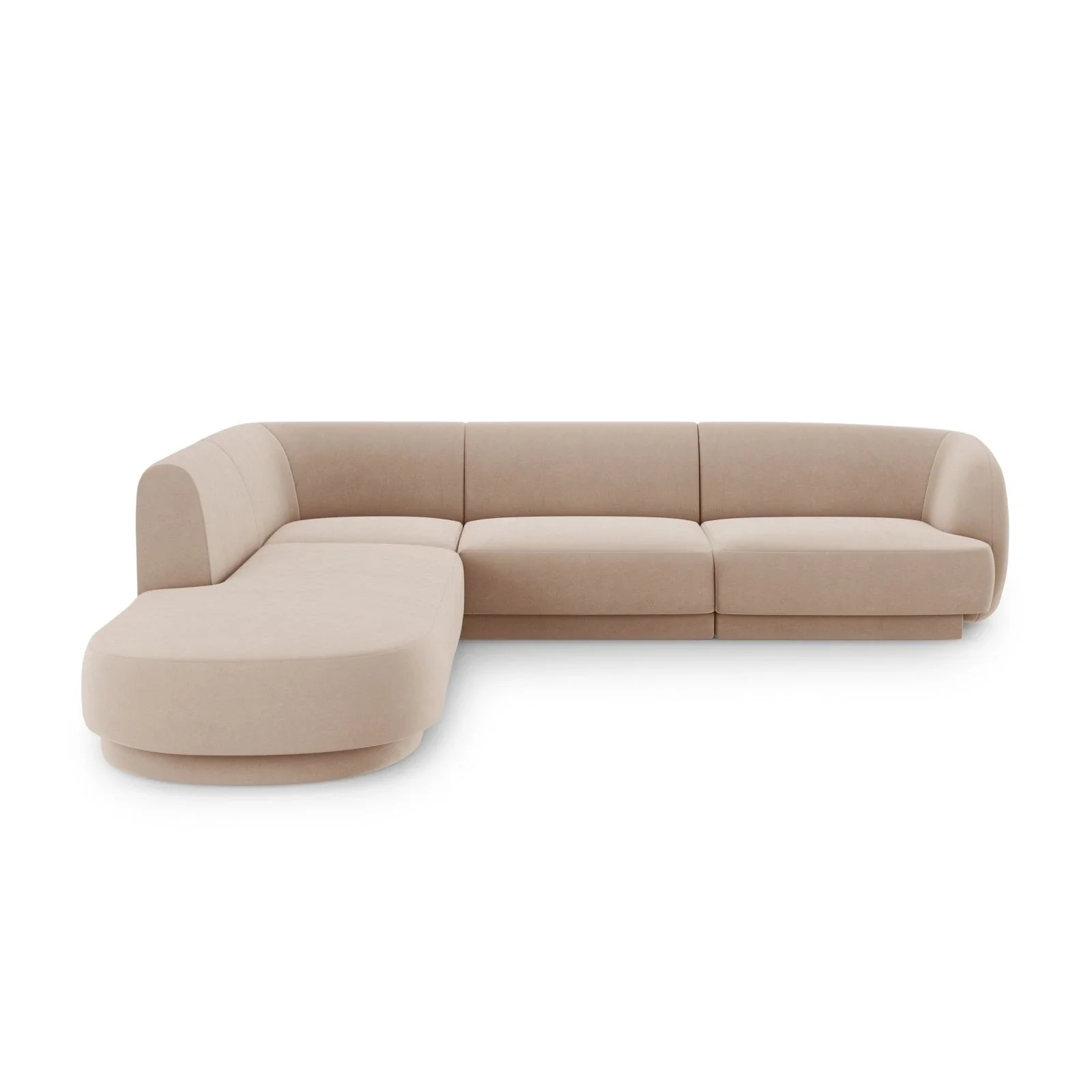 Miley 6-Sitzer Ecksofa, Chaiselongue Links, in Samt, Boucle oder Chenille, 255x248 cm - Image 56