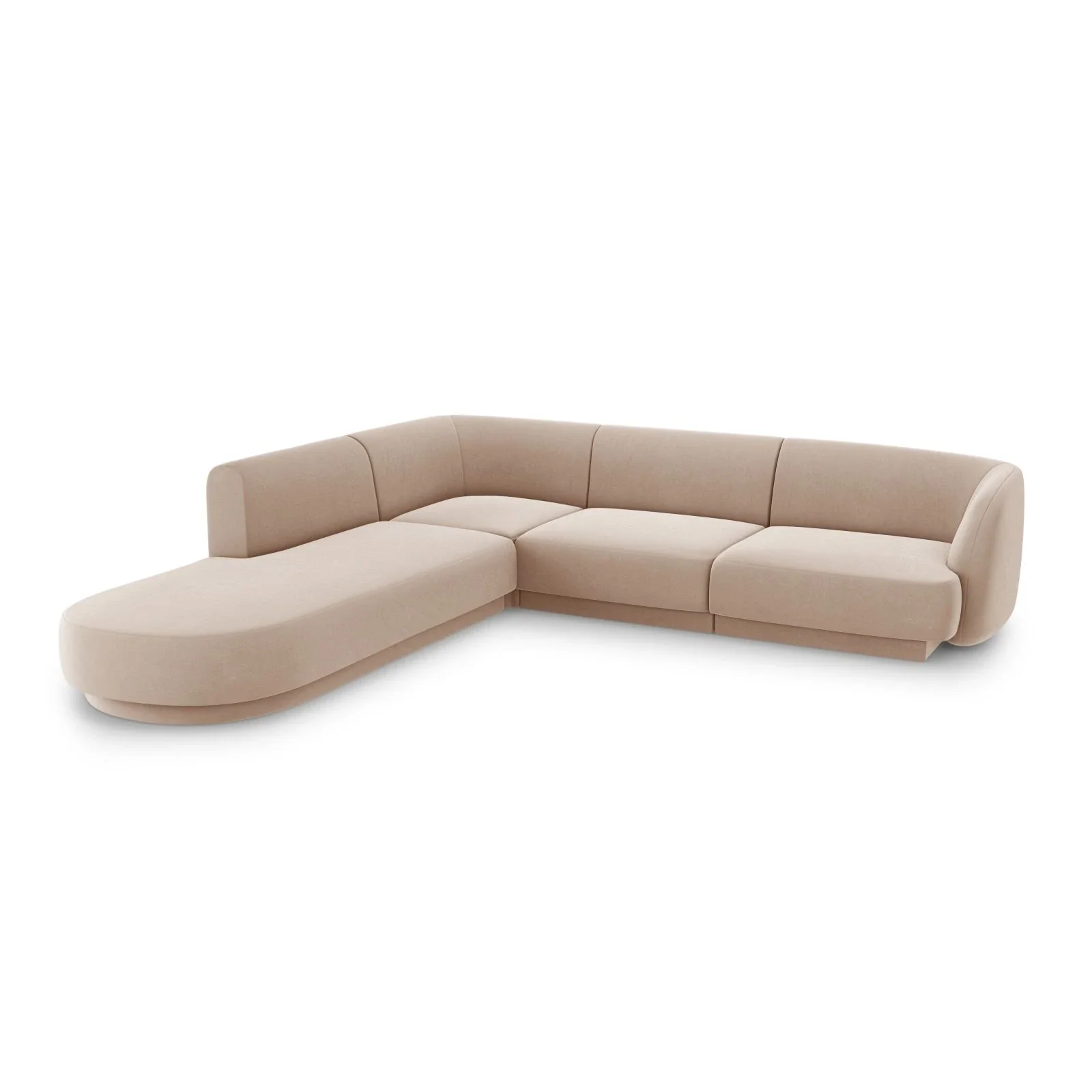 Miley 6-Sitzer Ecksofa, Chaiselongue Links, in Samt, Boucle oder Chenille, 255x248 cm - Image 58