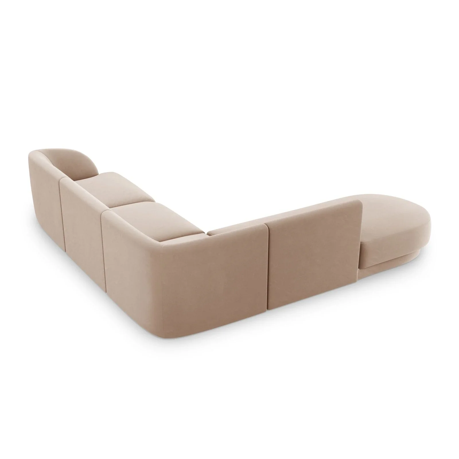 Miley 6-Sitzer Ecksofa, Chaiselongue Links, in Samt, Boucle oder Chenille, 255x248 cm - Image 59