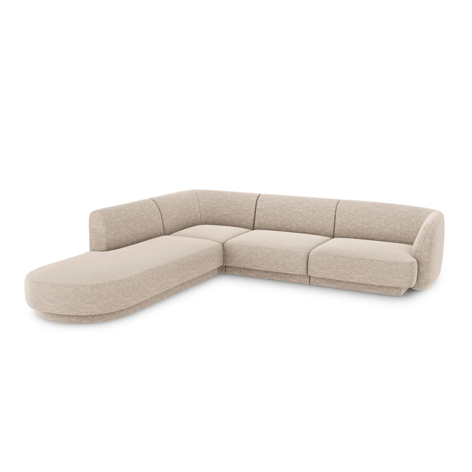 Miley 6-Sitzer Ecksofa, Chaiselongue Links, in Samt, Boucle oder Chenille, 255x248 cm - Image 8