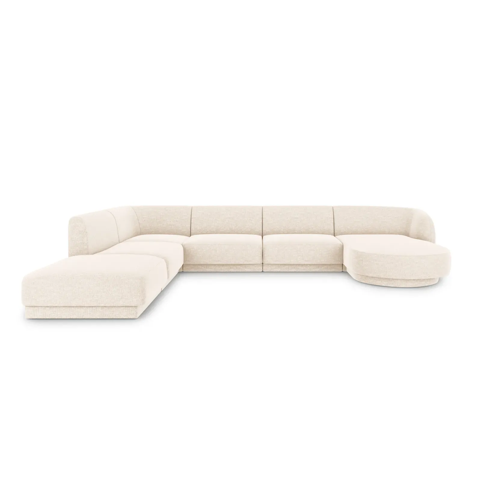 Miley 6-Sitzer Panorama-Sofa Links mit Bezug aus Chenille, 330x255 cm