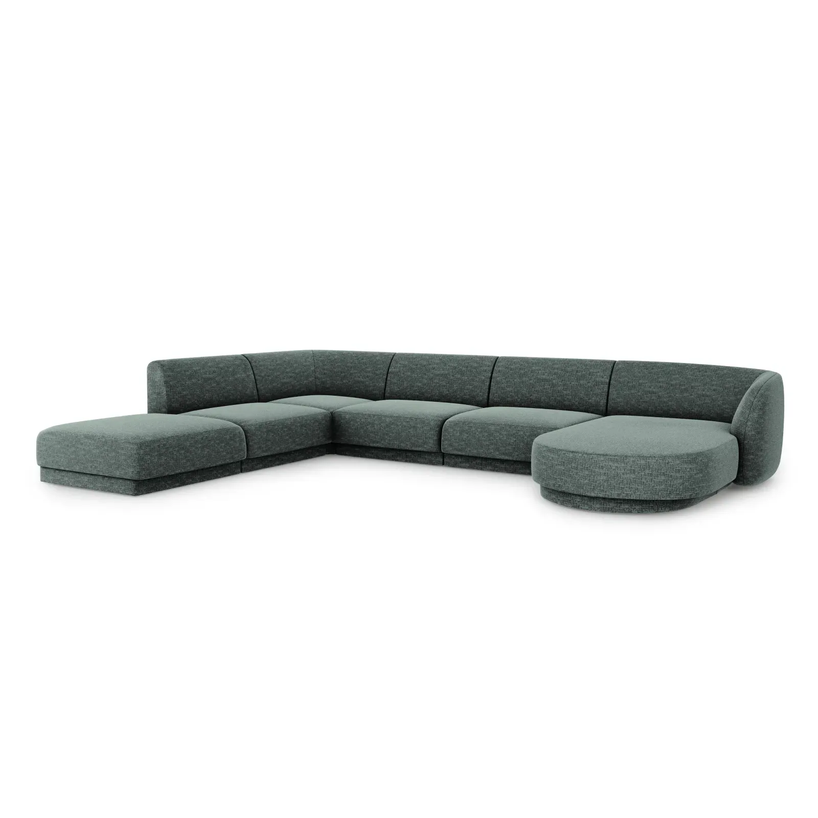 Miley 6-Sitzer Panorama-Sofa Links mit Bezug aus Chenille, 330x255 cm - Image 12