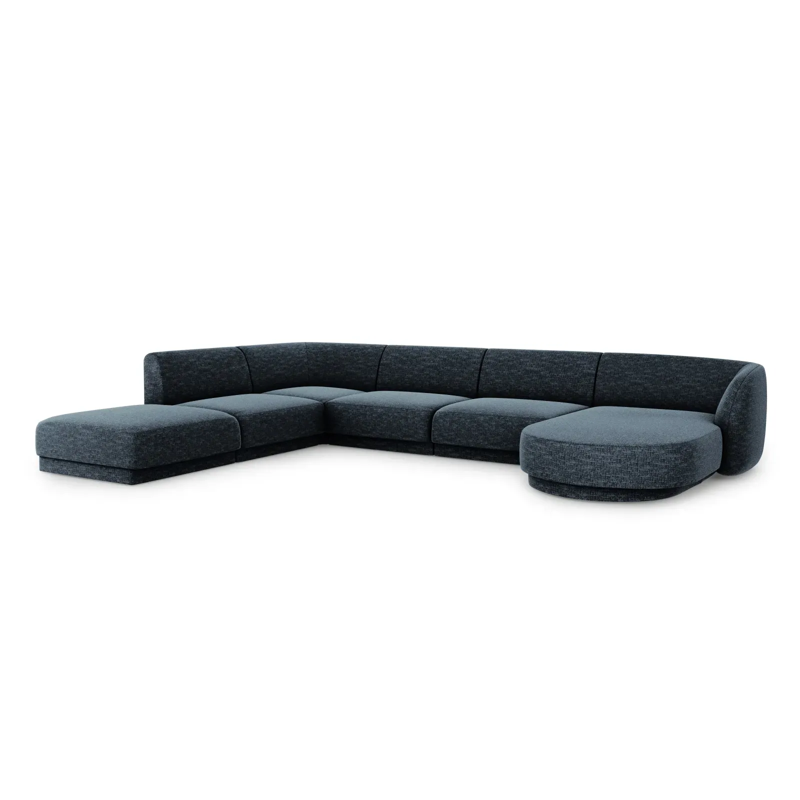 Miley 6-Sitzer Panorama-Sofa Links mit Bezug aus Chenille, 330x255 cm - Image 17