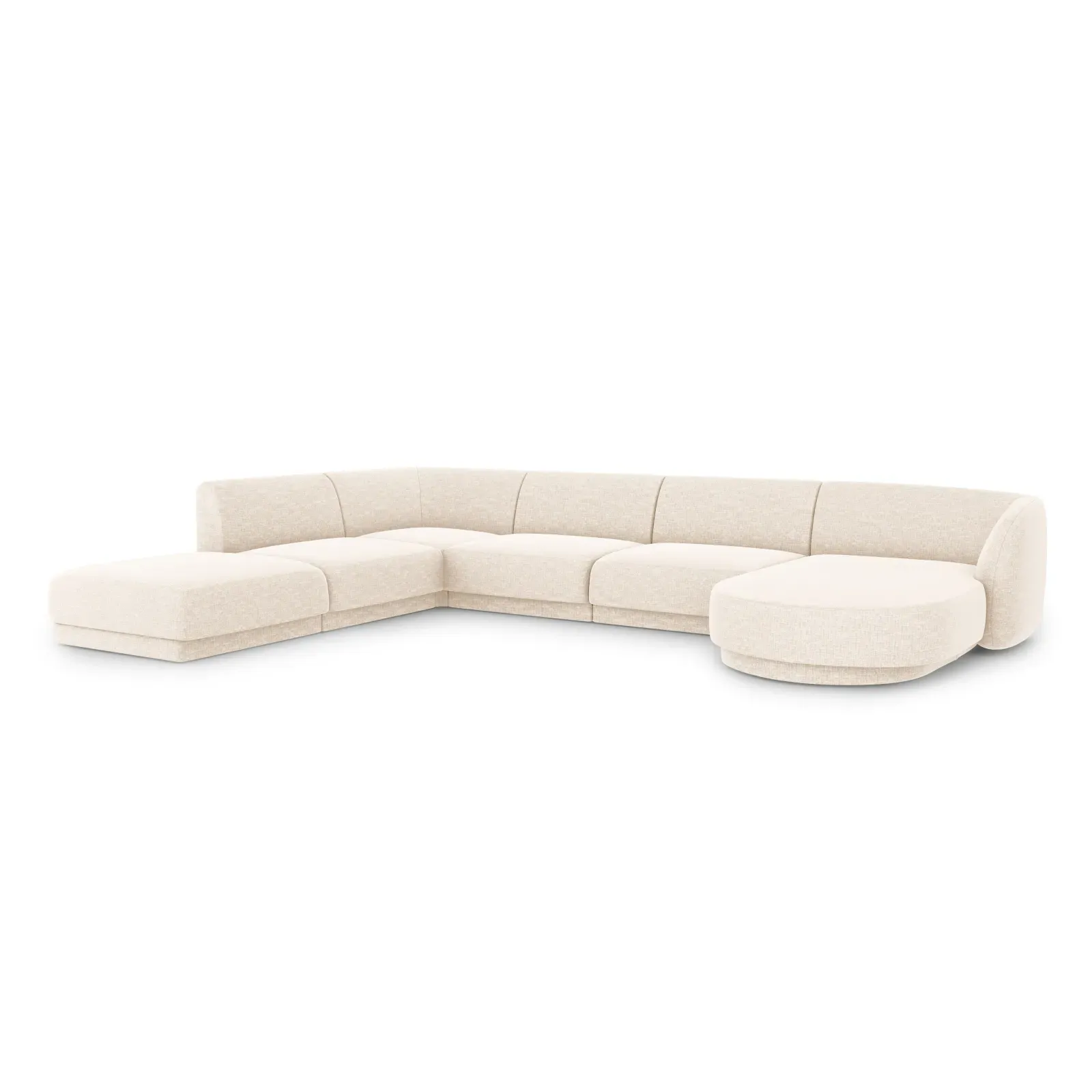 Miley 6-Sitzer Panorama-Sofa Links mit Bezug aus Chenille, 330x255 cm - Image 2