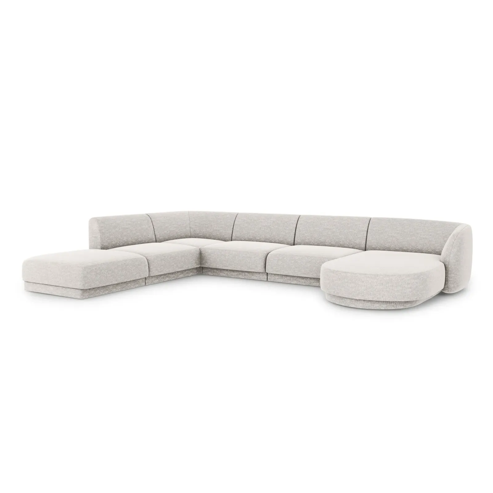 Miley 6-Sitzer Panorama-Sofa Links mit Bezug aus Chenille, 330x255 cm - Image 22