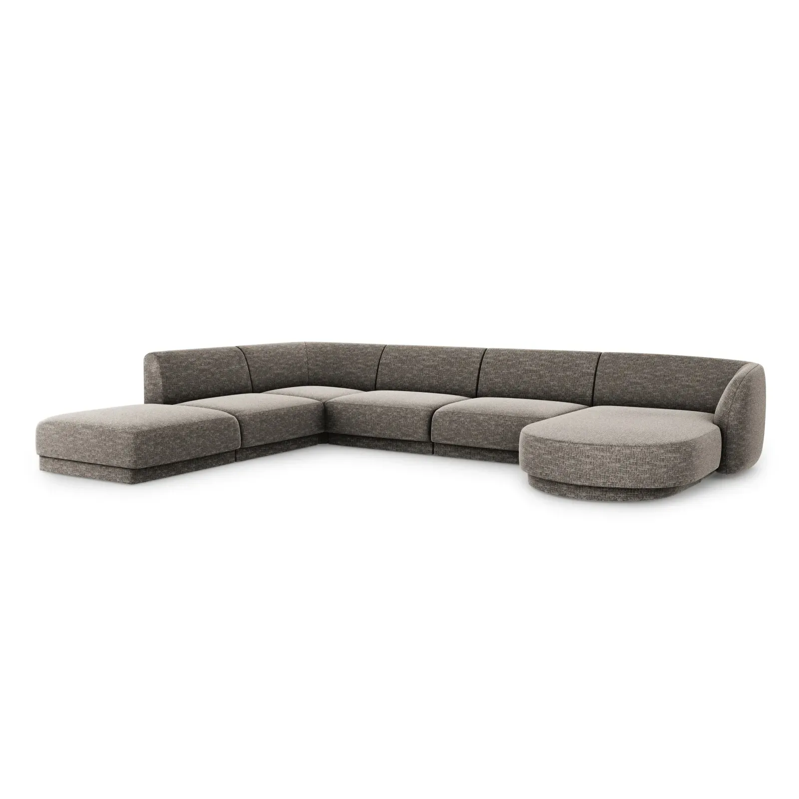 Miley 6-Sitzer Panorama-Sofa Links mit Bezug aus Chenille, 330x255 cm - Image 27