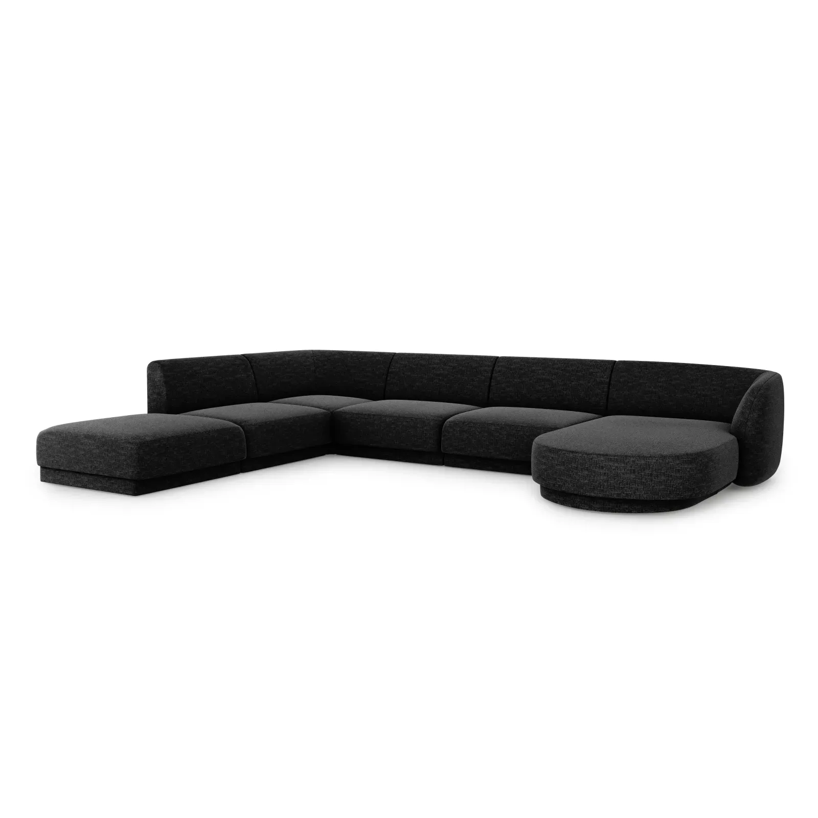 Miley 6-Sitzer Panorama-Sofa Links mit Bezug aus Chenille, 330x255 cm - Image 32