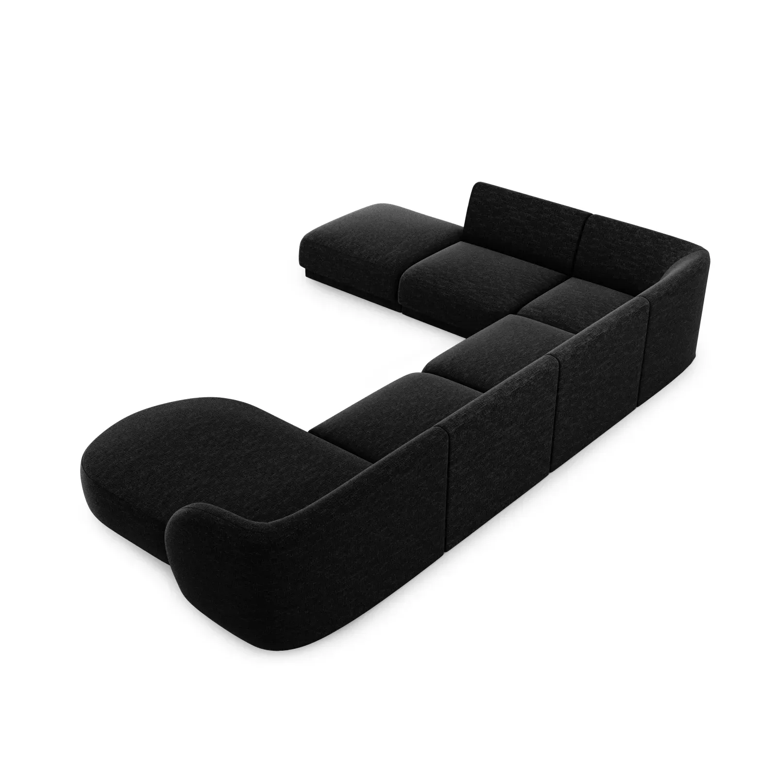 Miley 6-Sitzer Panorama-Sofa Links mit Bezug aus Chenille, 330x255 cm - Image 33