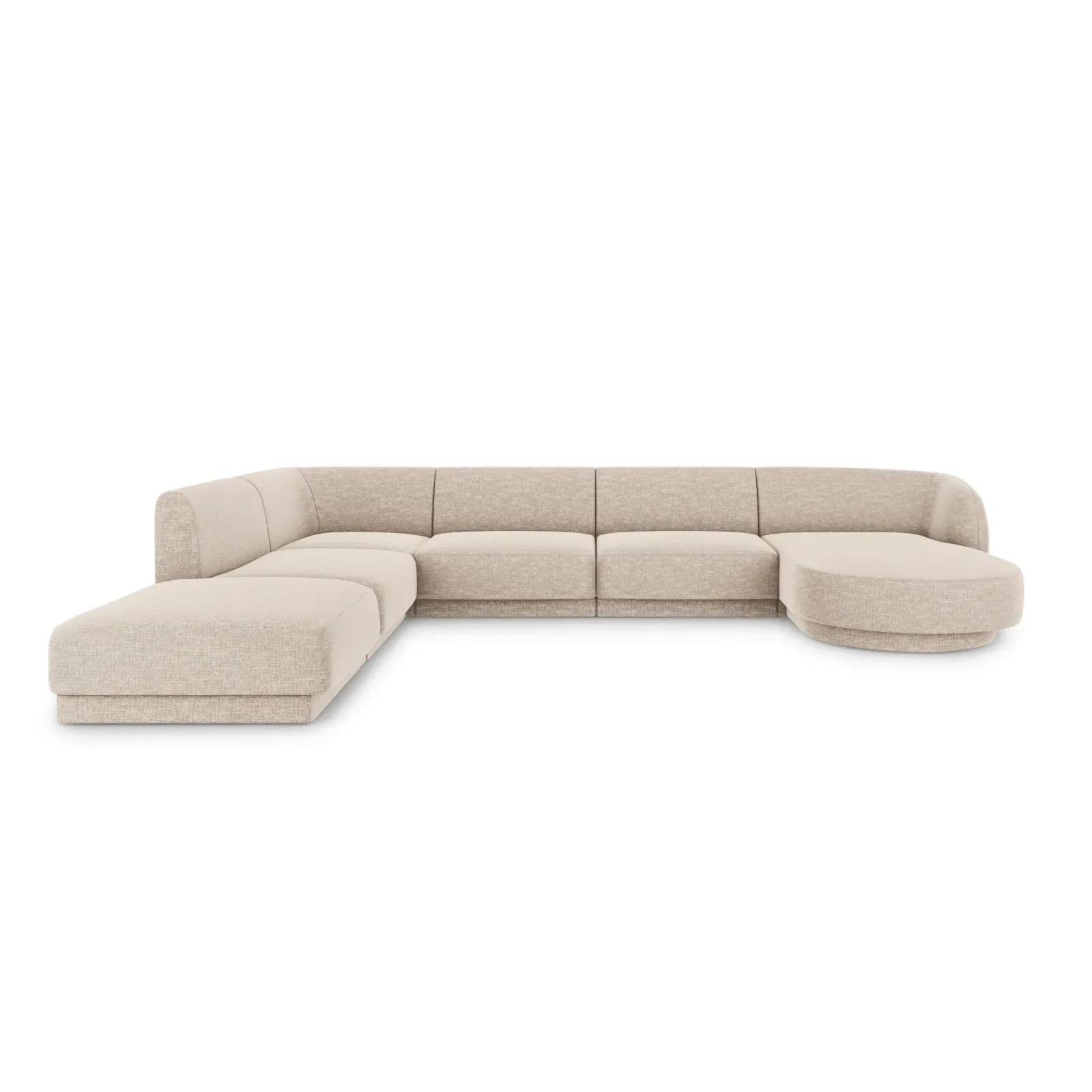 Miley 6-Sitzer Panorama-Sofa Links mit Bezug aus Chenille, 330x255 cm - Image 6