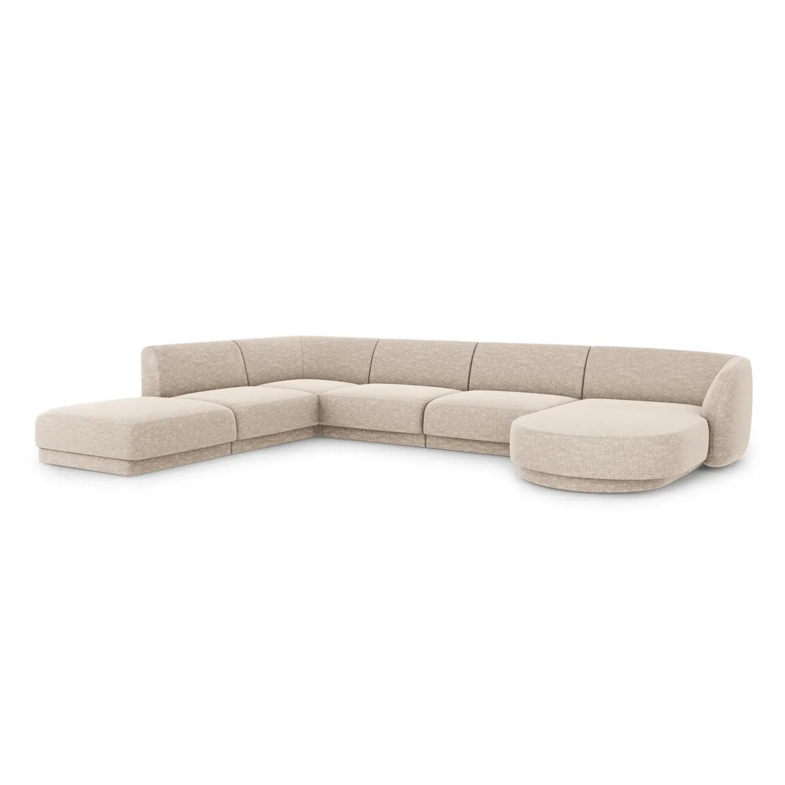 Miley 6-Sitzer Panorama-Sofa Links mit Bezug aus Chenille, 330x255 cm - Image 7