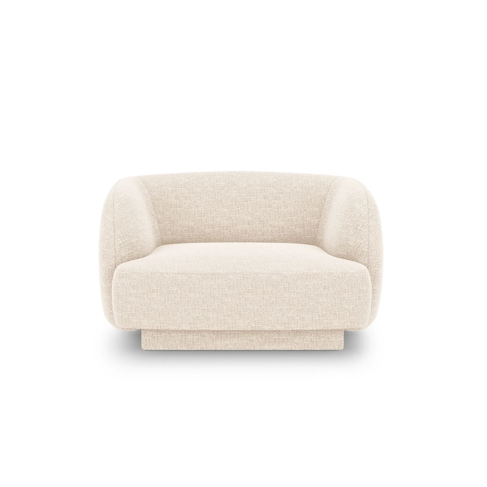 Miley Sessel mit Bezug in Samt, Boucle oder Chenille, 103x90 cm