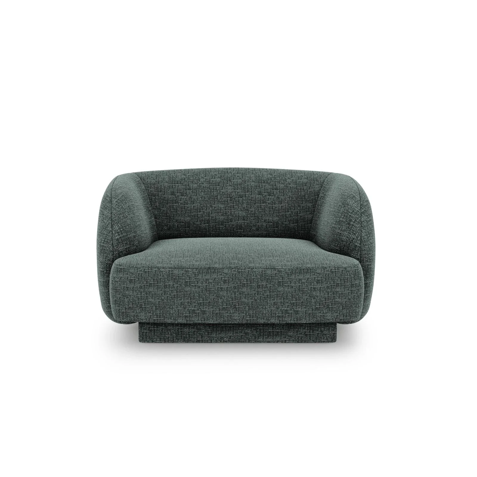 Miley Sessel mit Bezug in Samt, Boucle oder Chenille, 103x90 cm - Image 11