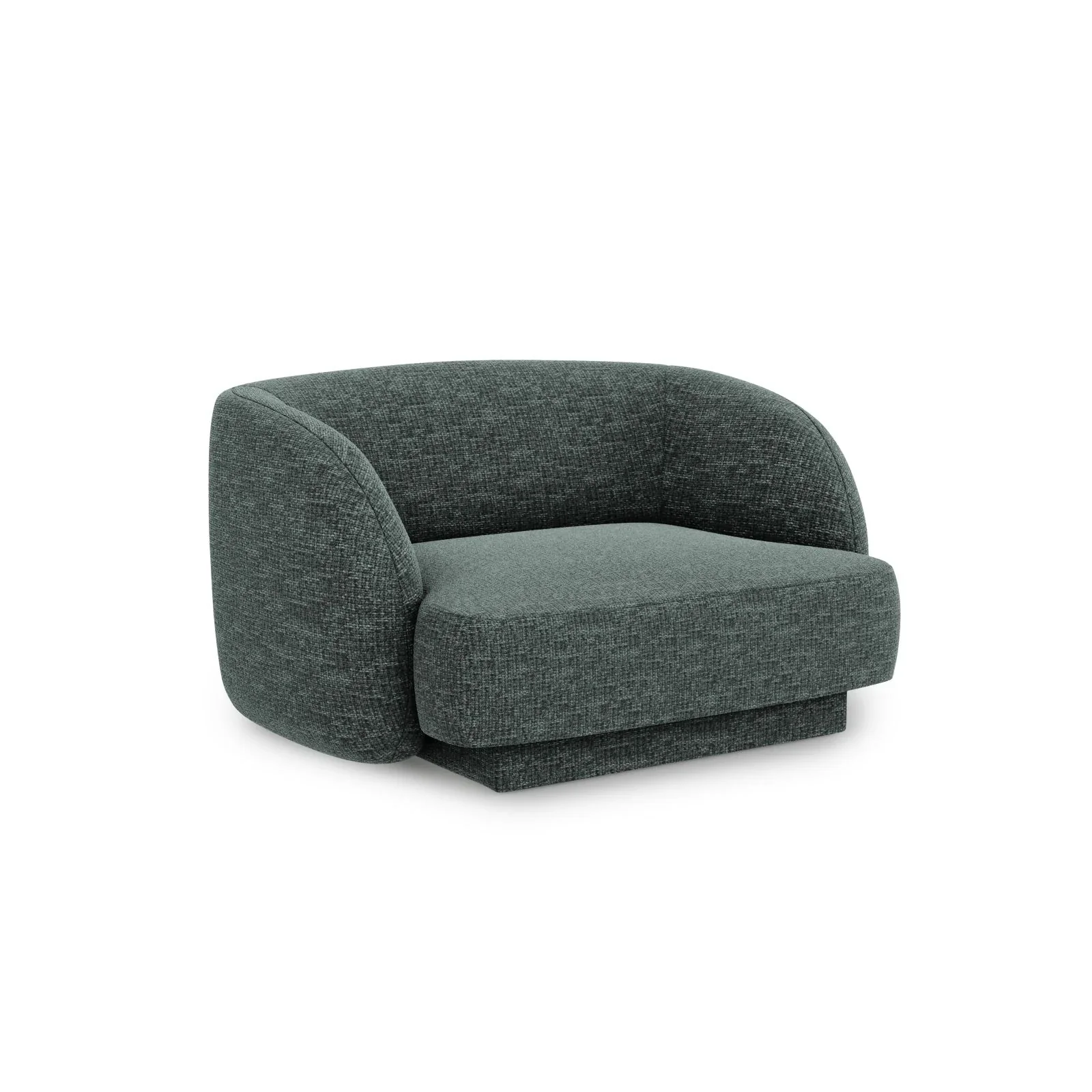 Miley Sessel mit Bezug in Samt, Boucle oder Chenille, 103x90 cm - Image 13