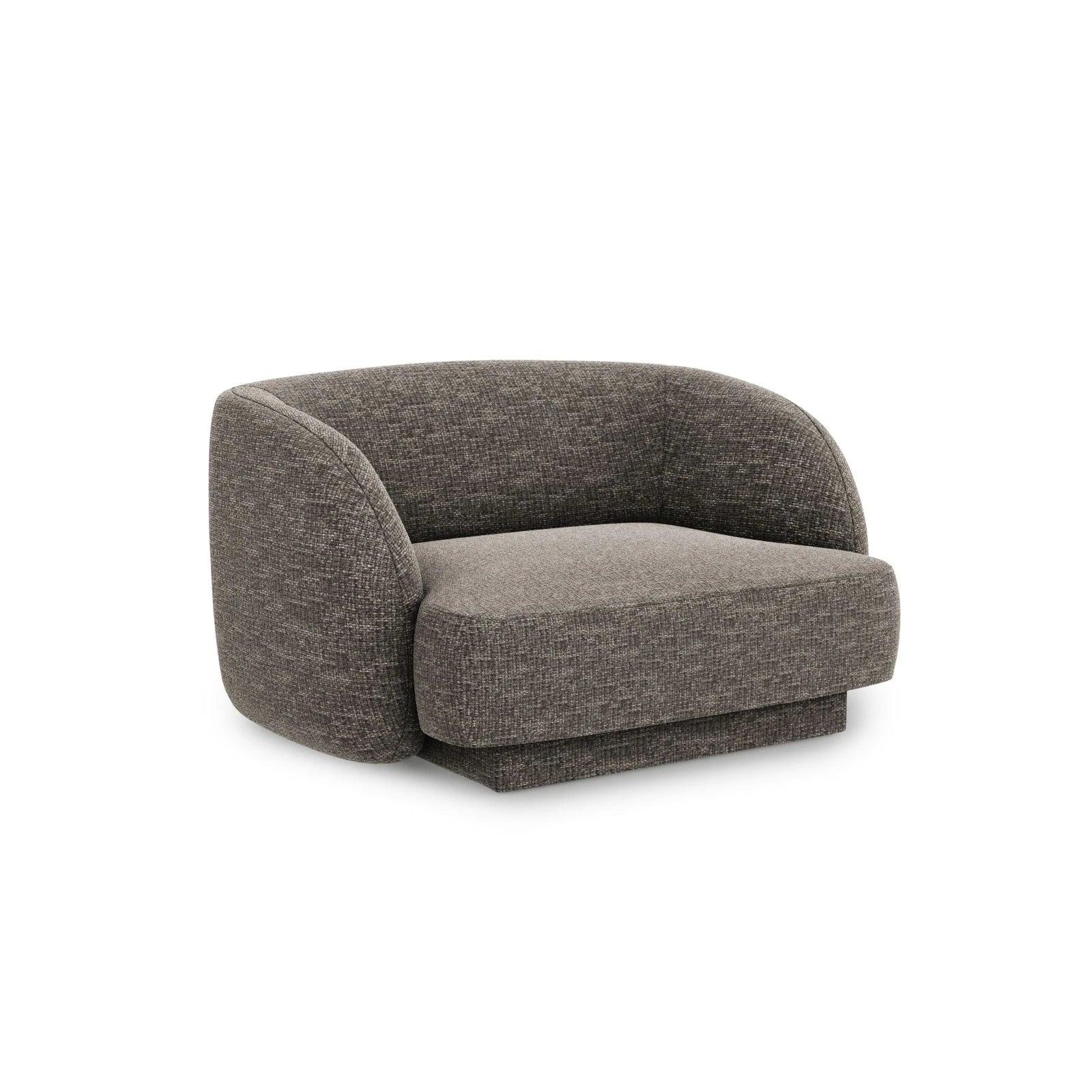 Miley Sessel mit Bezug in Samt, Boucle oder Chenille, 103x90 cm - Image 28