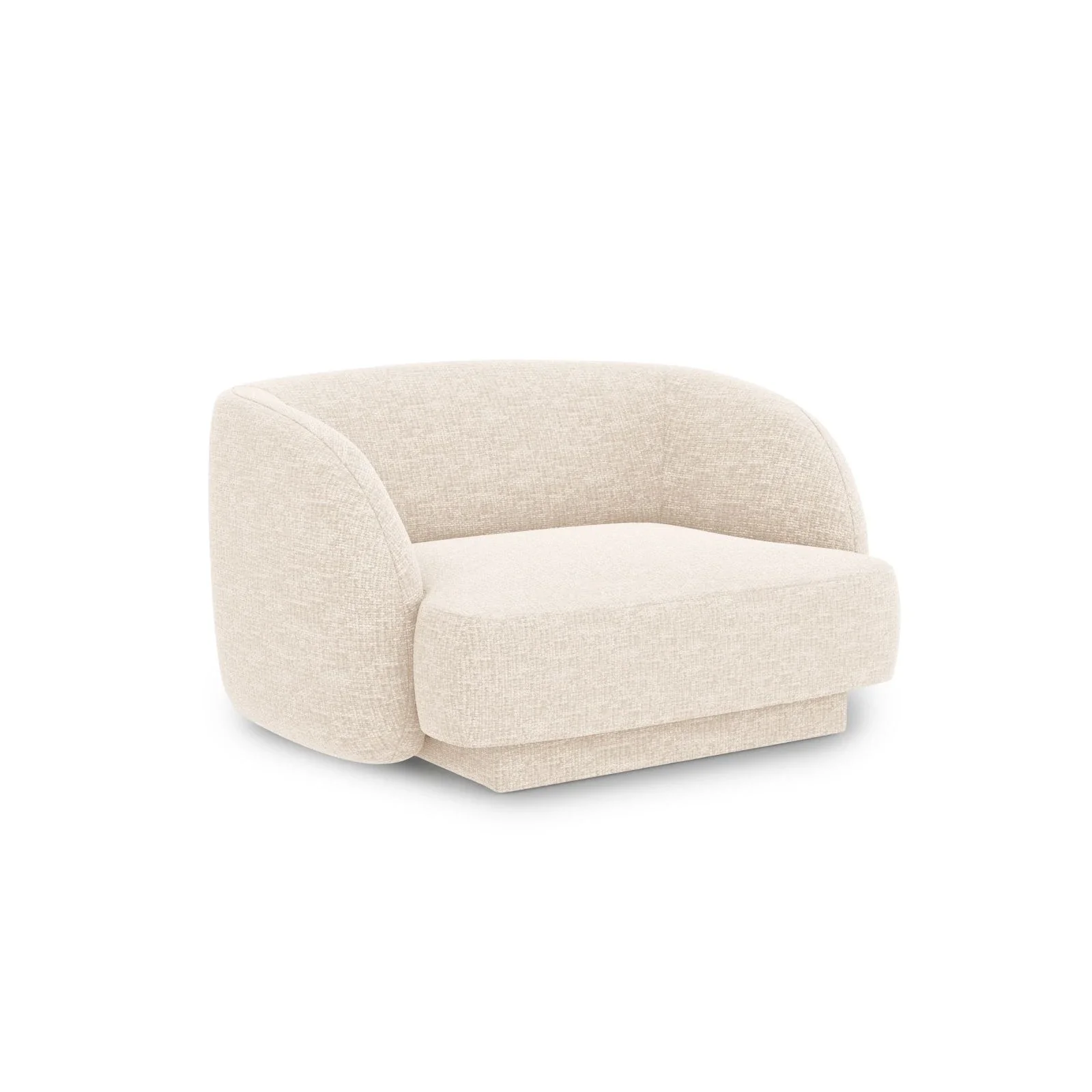 Miley Sessel mit Bezug in Samt, Boucle oder Chenille, 103x90 cm - Image 3