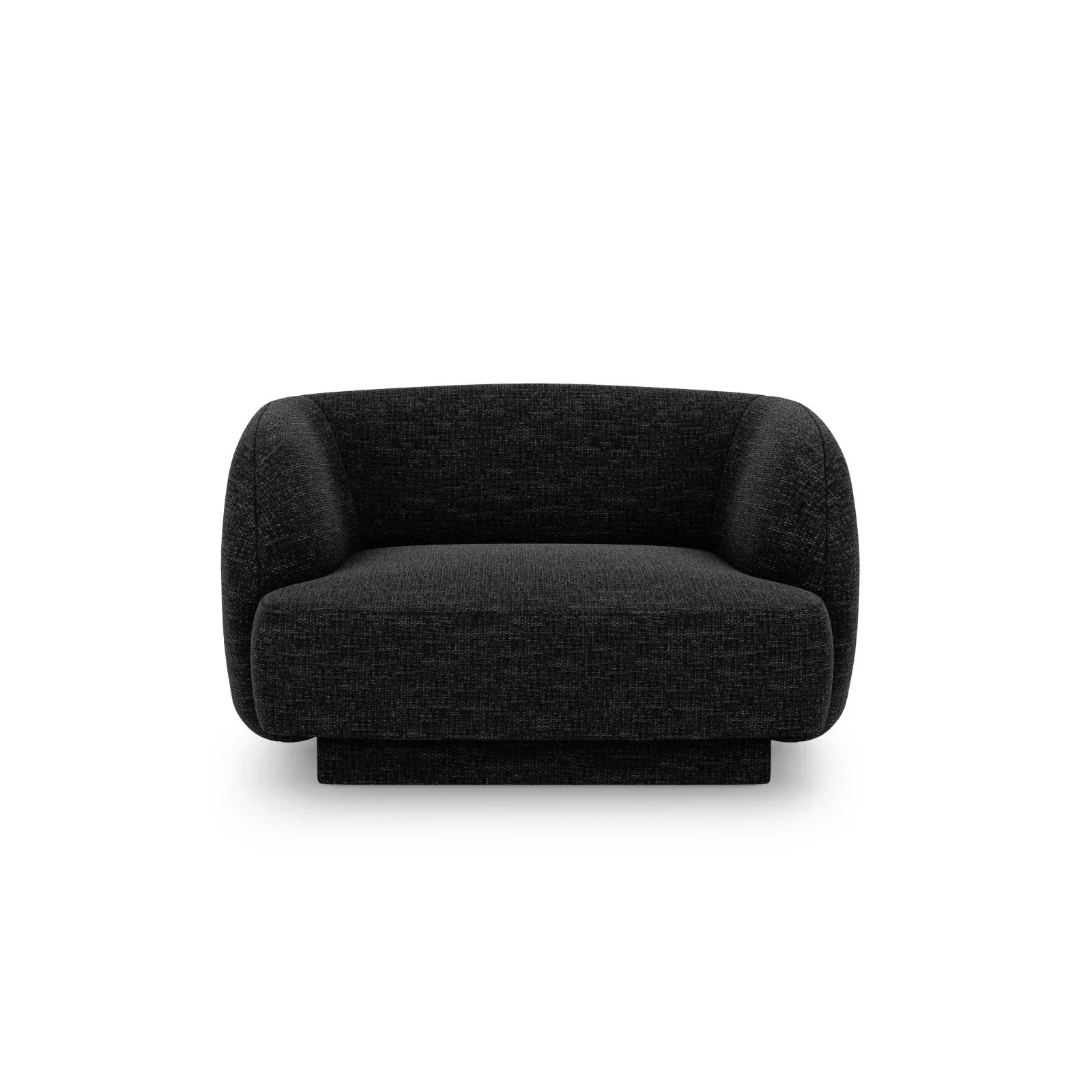 Miley Sessel mit Bezug in Samt, Boucle oder Chenille, 103x90 cm - Image 31