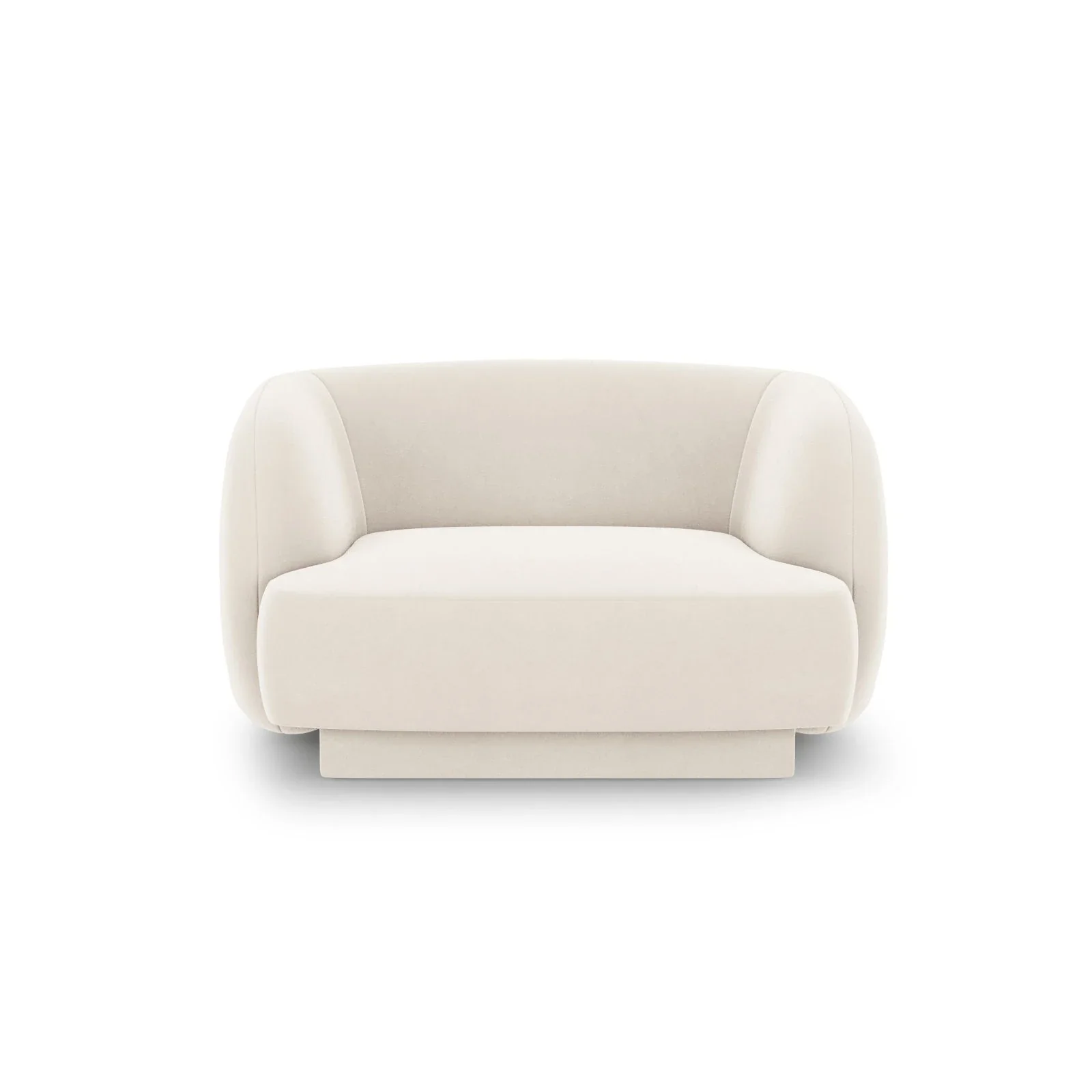 Miley Sessel mit Bezug in Samt, Boucle oder Chenille, 103x90 cm - Image 36