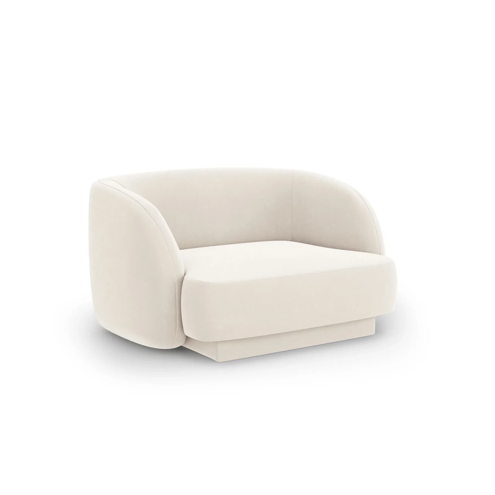 Miley Sessel mit Bezug in Samt, Boucle oder Chenille, 103x90 cm - Image 38