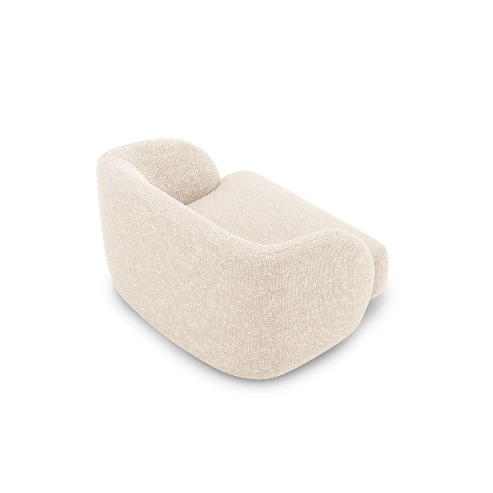 Miley Sessel mit Bezug in Samt, Boucle oder Chenille, 103x90 cm - Image 4
